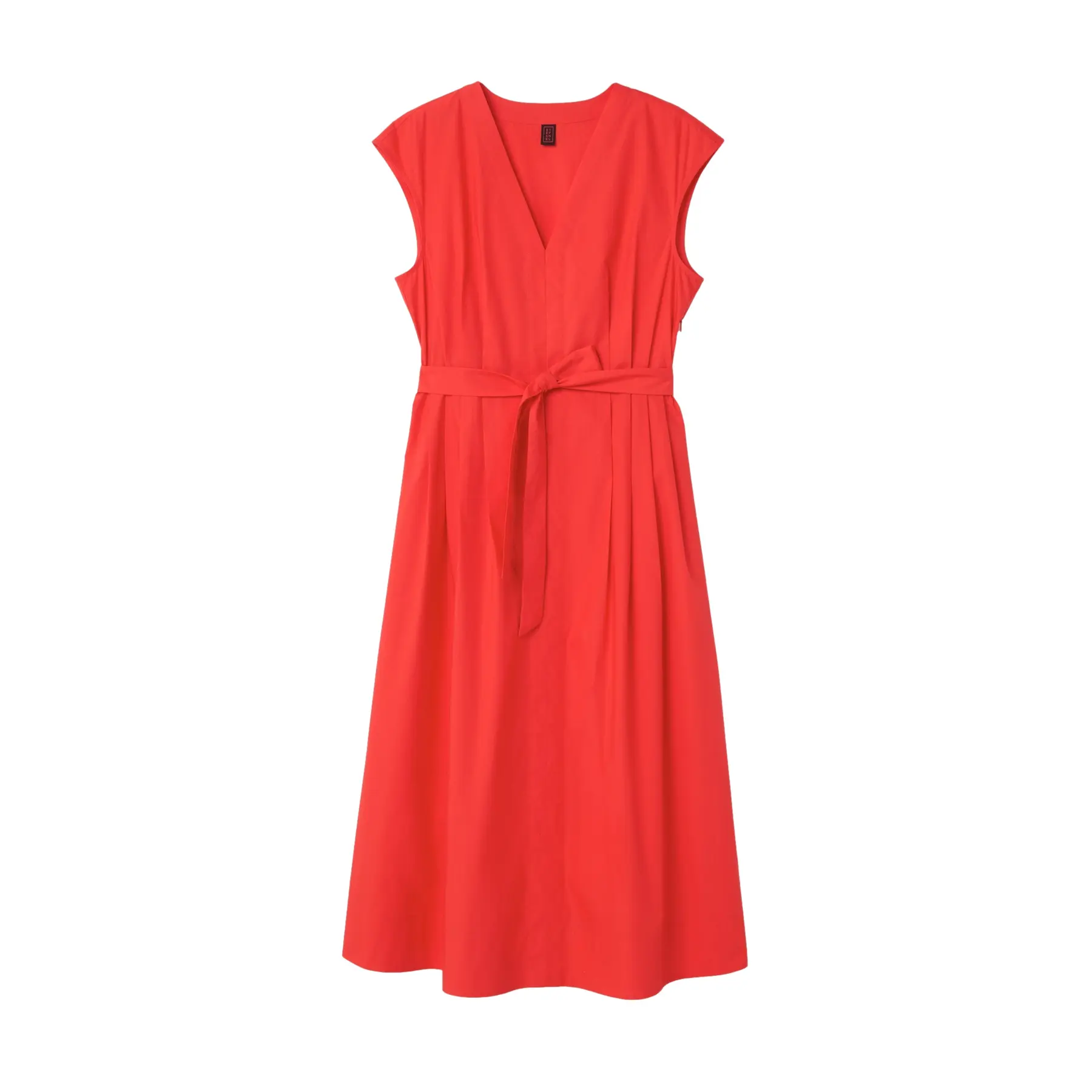 Abito lungo in popeline con nodo donna