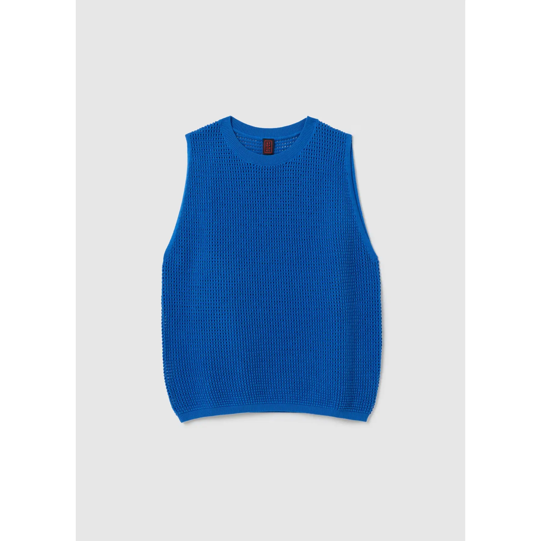 Stefanel Women's Bleu Knitted Tank Top