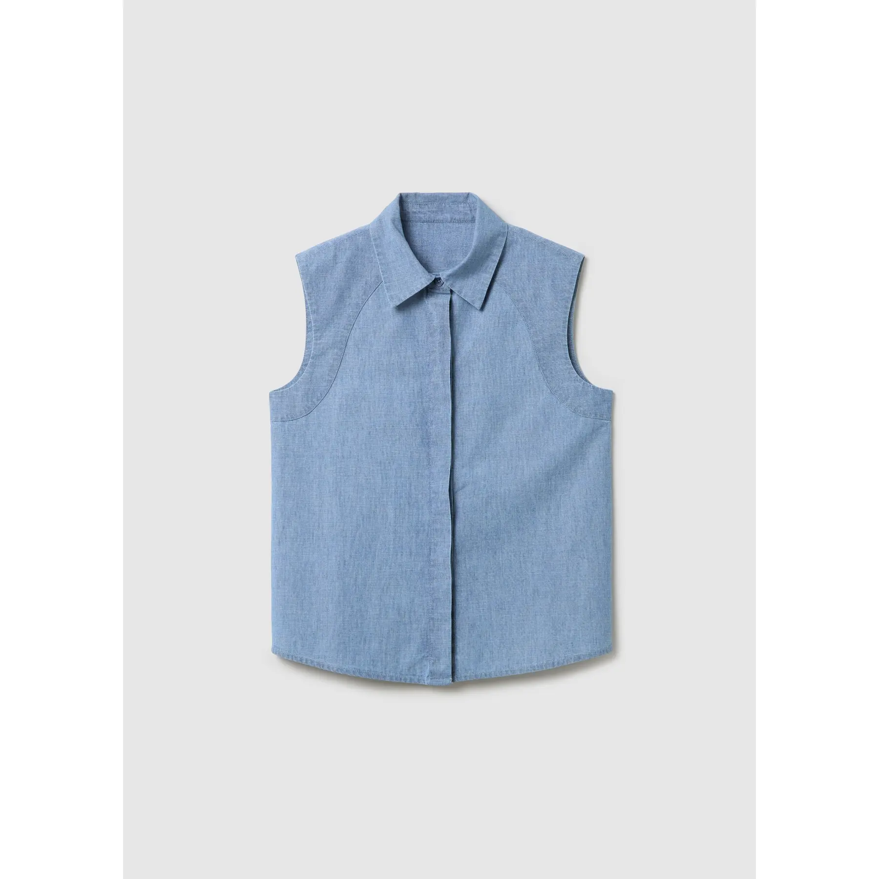 Camicia in jeans senza maniche donna