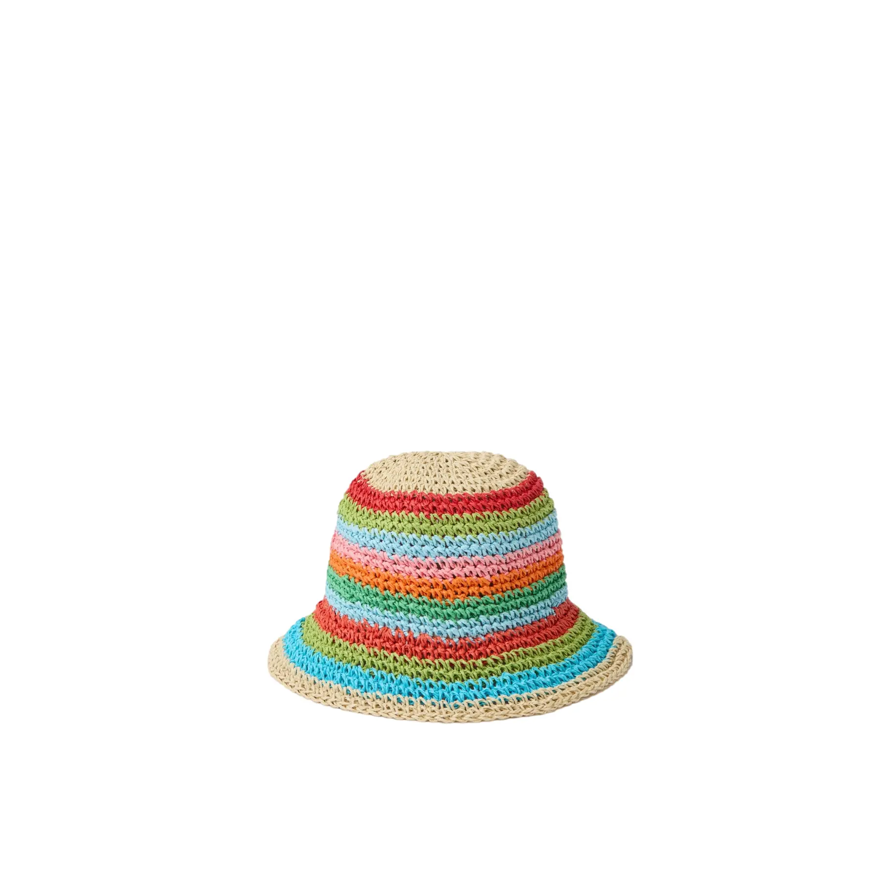 Image of Hut aus Raphia Damen Stefanel striped