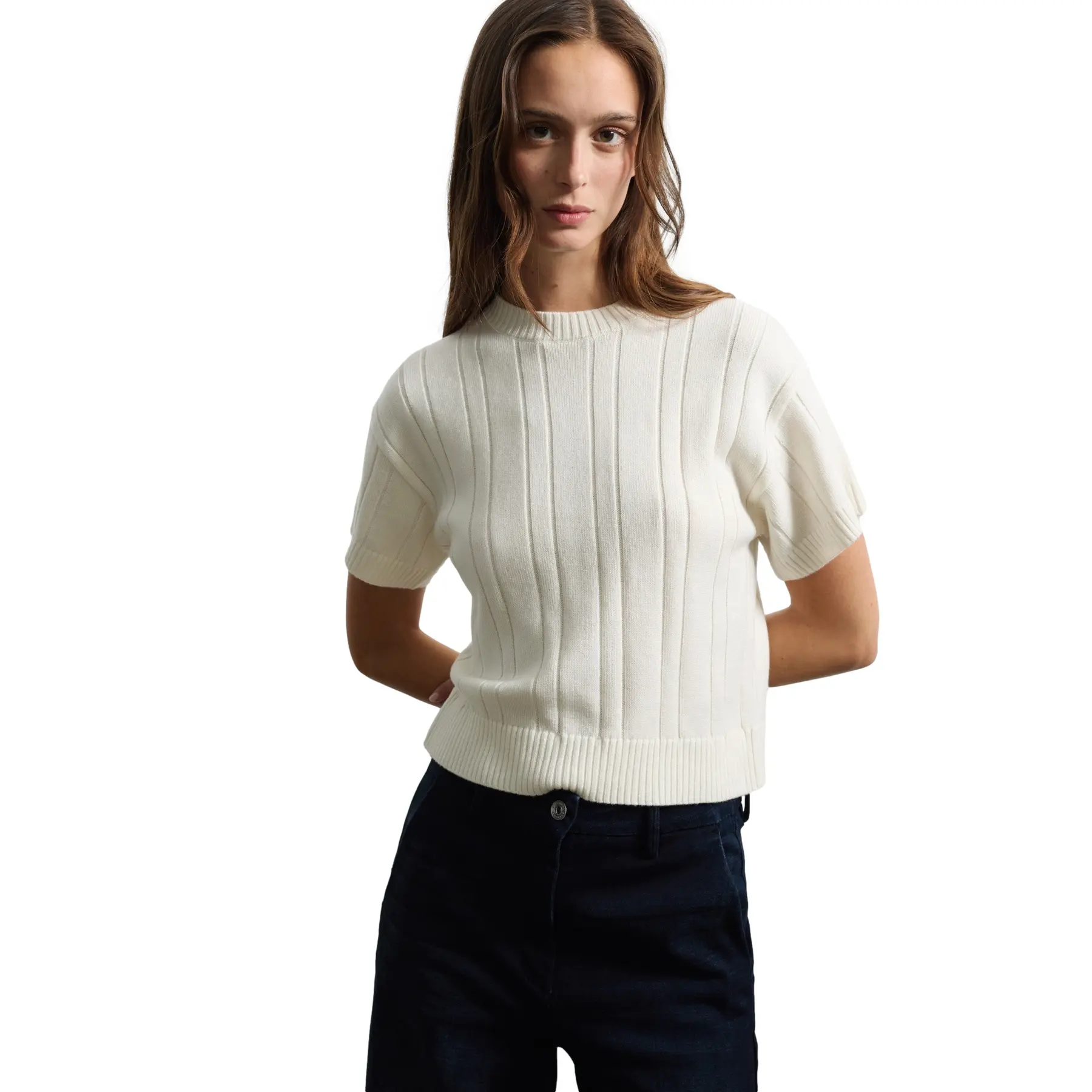 Stefanel Blanc Woman Sweater Regular Fit