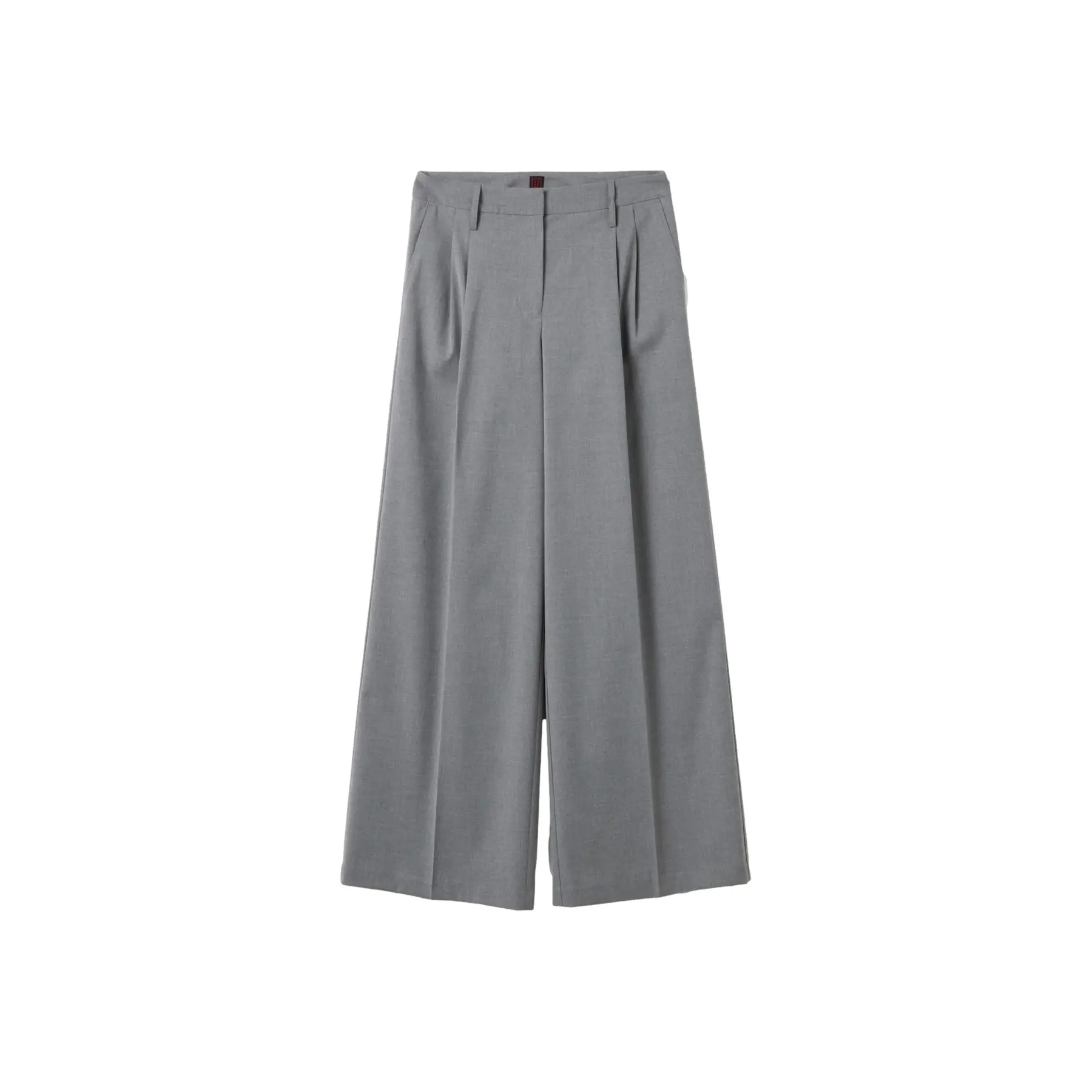 Stefanel Women's Gris Wide Stretch Fabric Trousers
