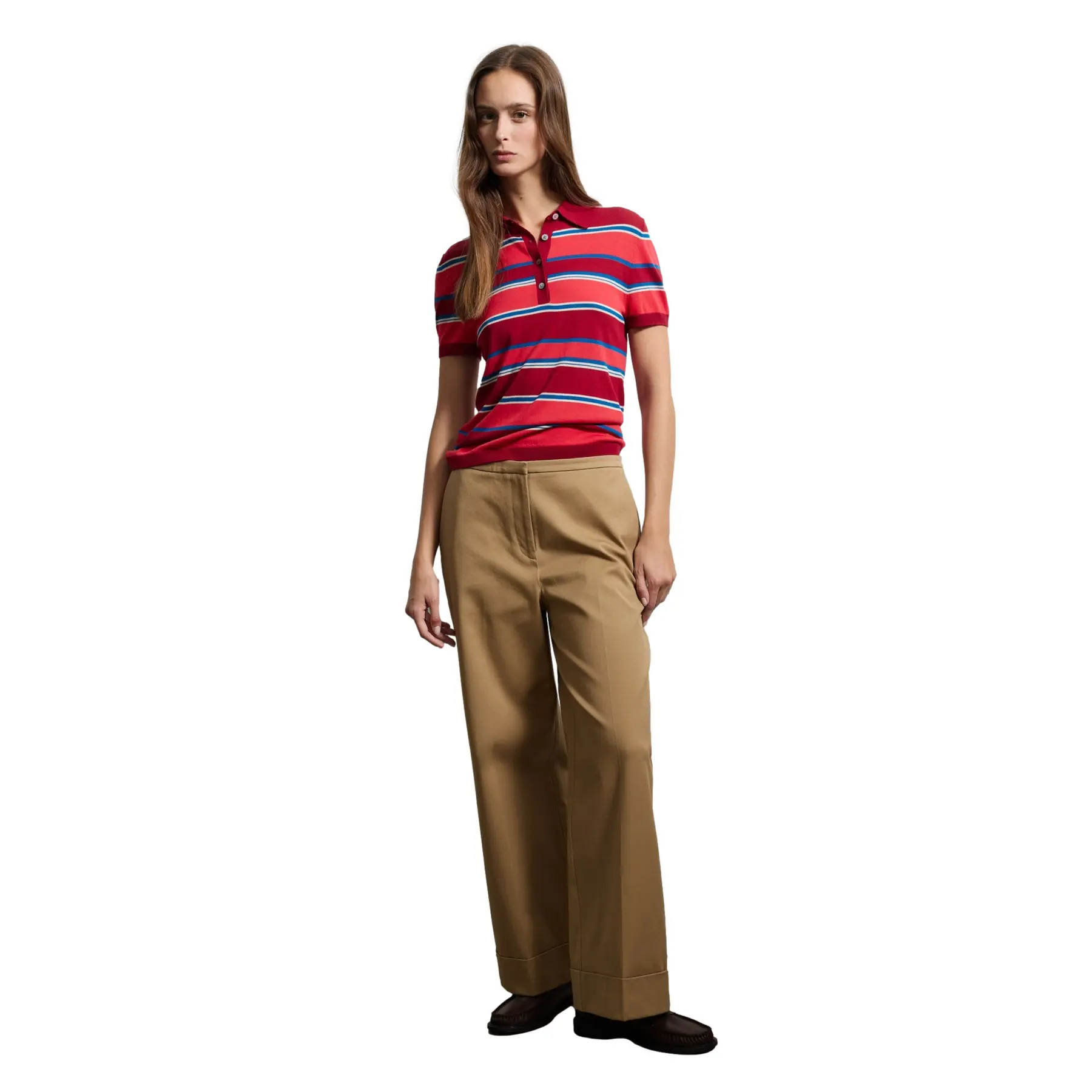 Dames stretch katoenen broek Stefanel Regular Fit