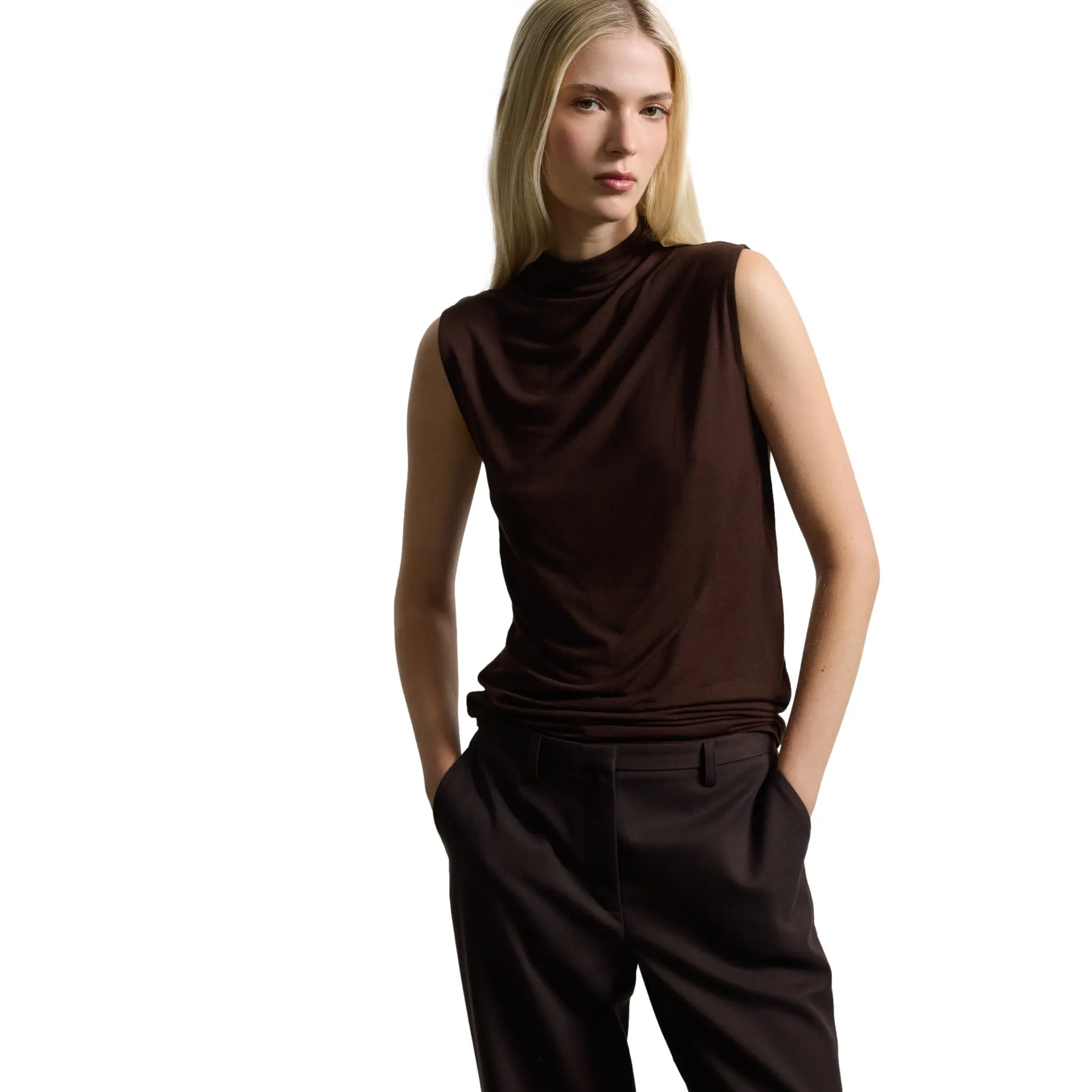 Stefanel Women's Marron Tank Top