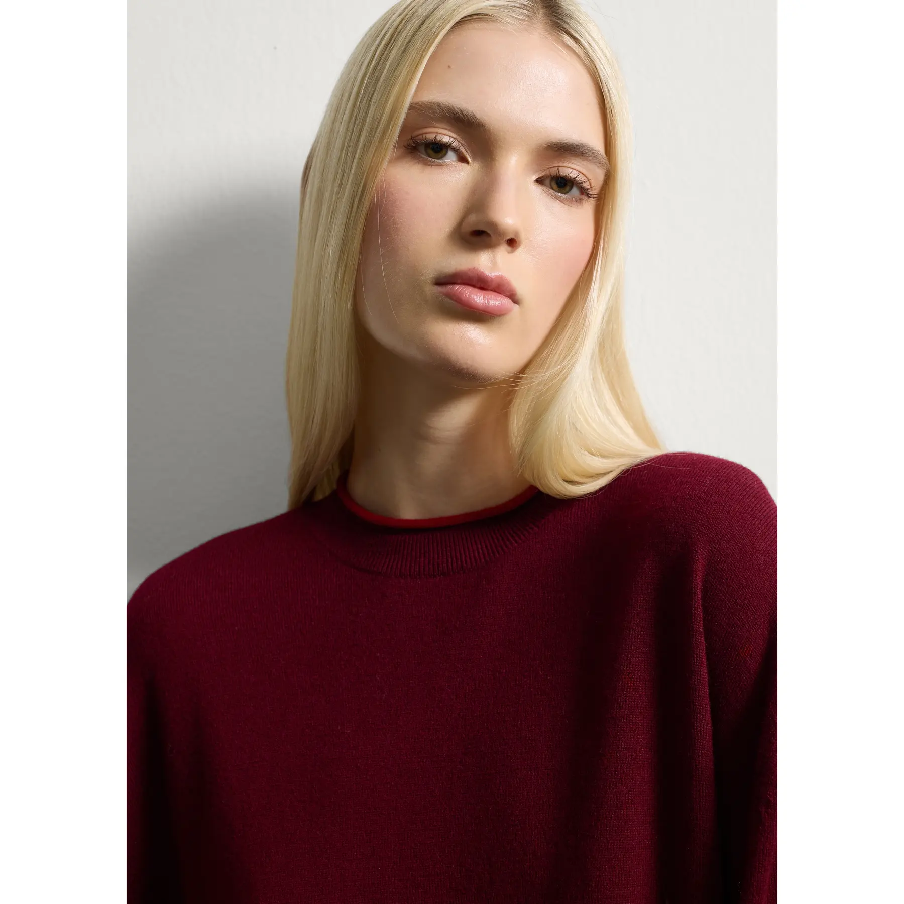 Stefanel Women's Violet Oversized Wool Jumper For