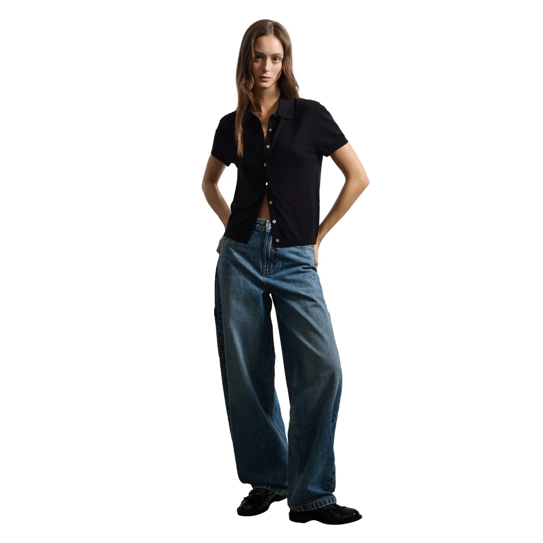 Jeans a gamba larga donna