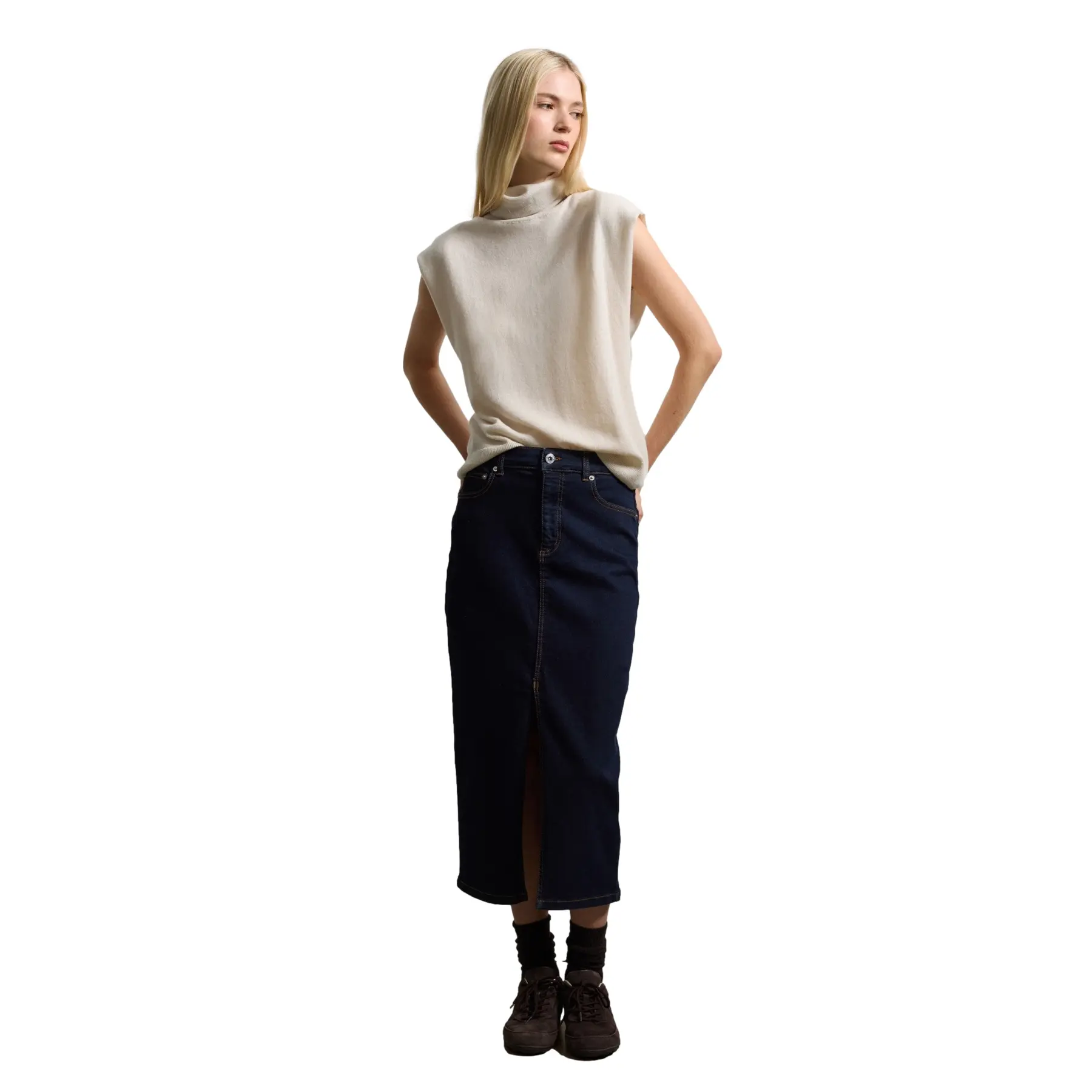 Dames stretch katoenrok Stefanel Regular Fit