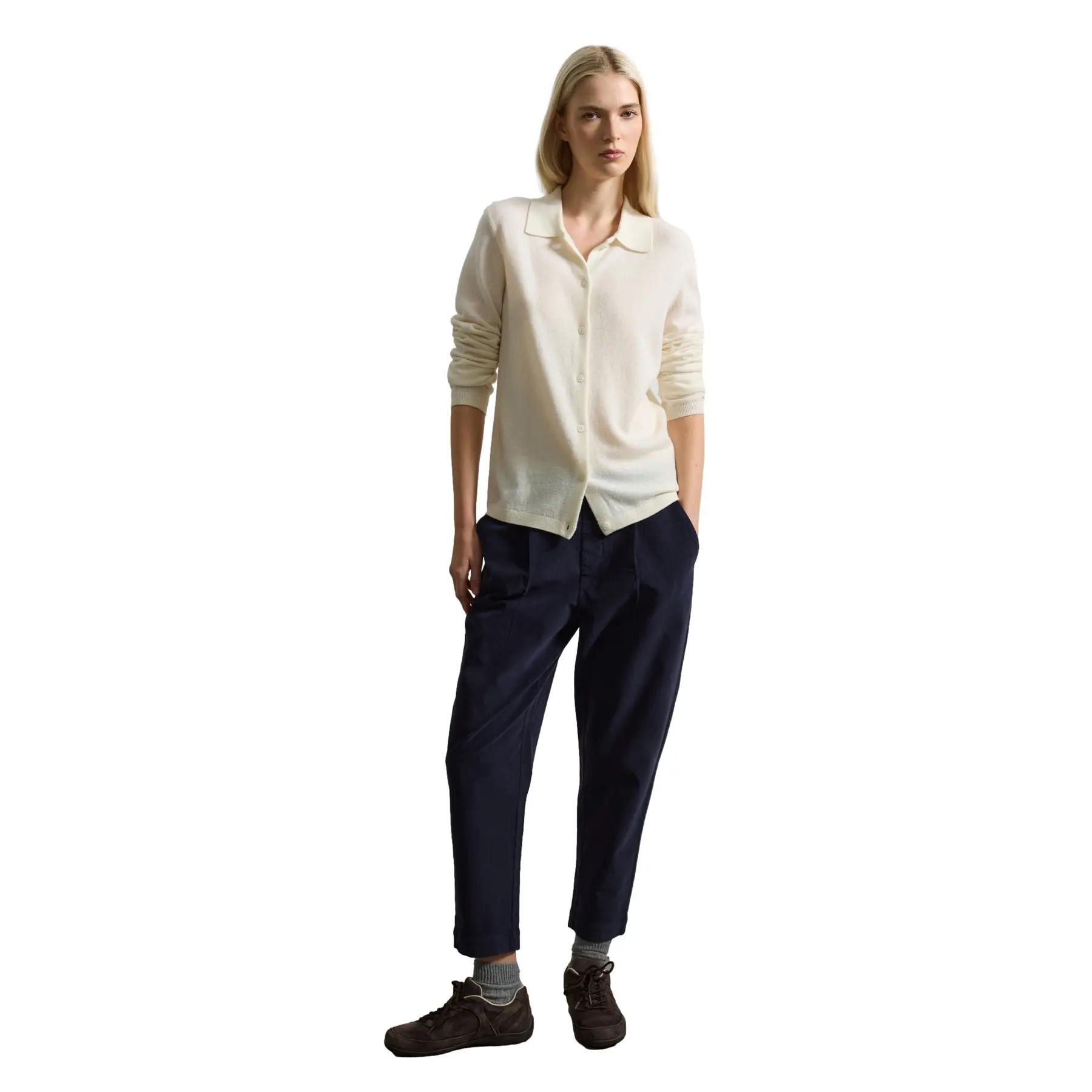 Dames ribfluwelen broek Stefanel stretch