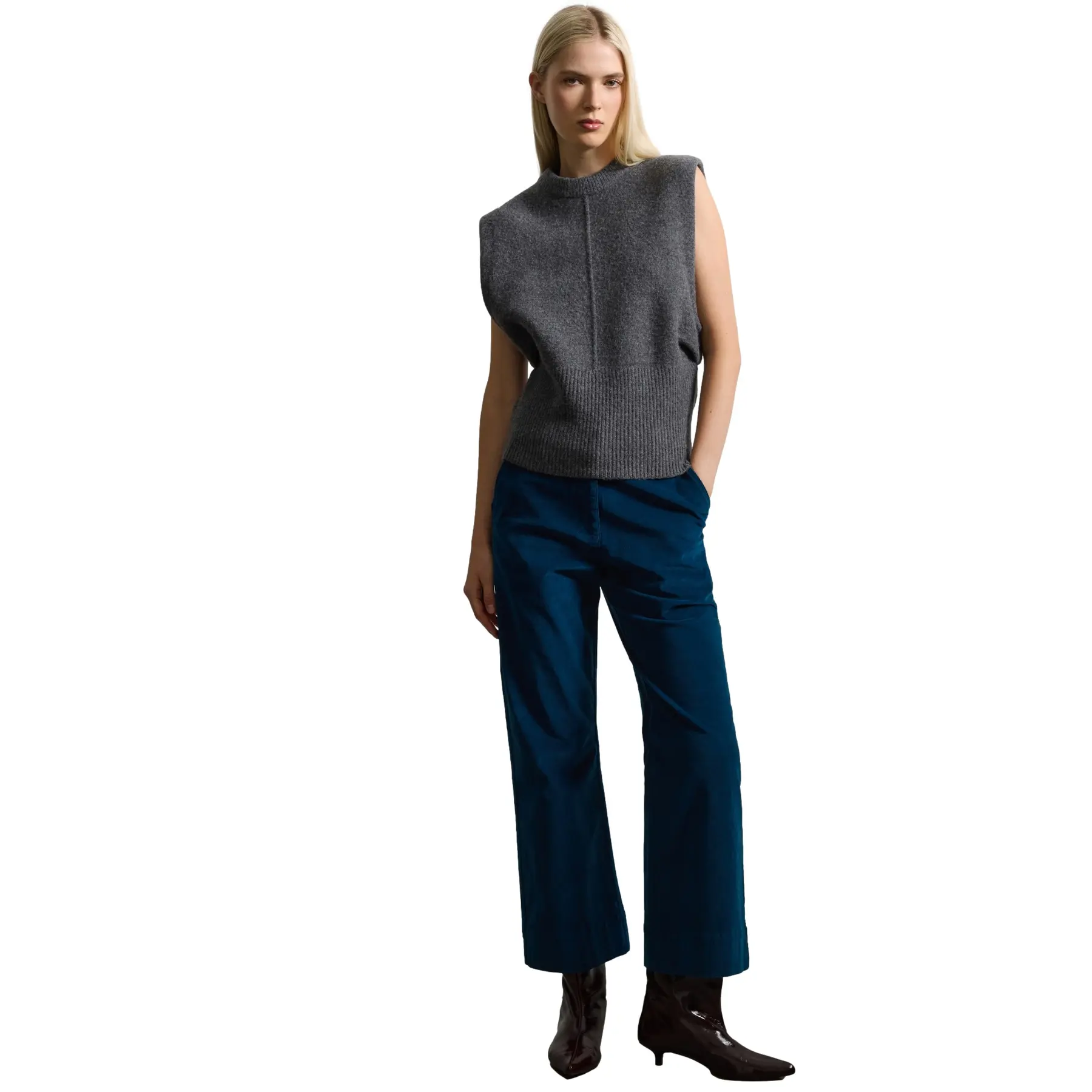 Flared Corduroy Pants Dames Stefanel stretch