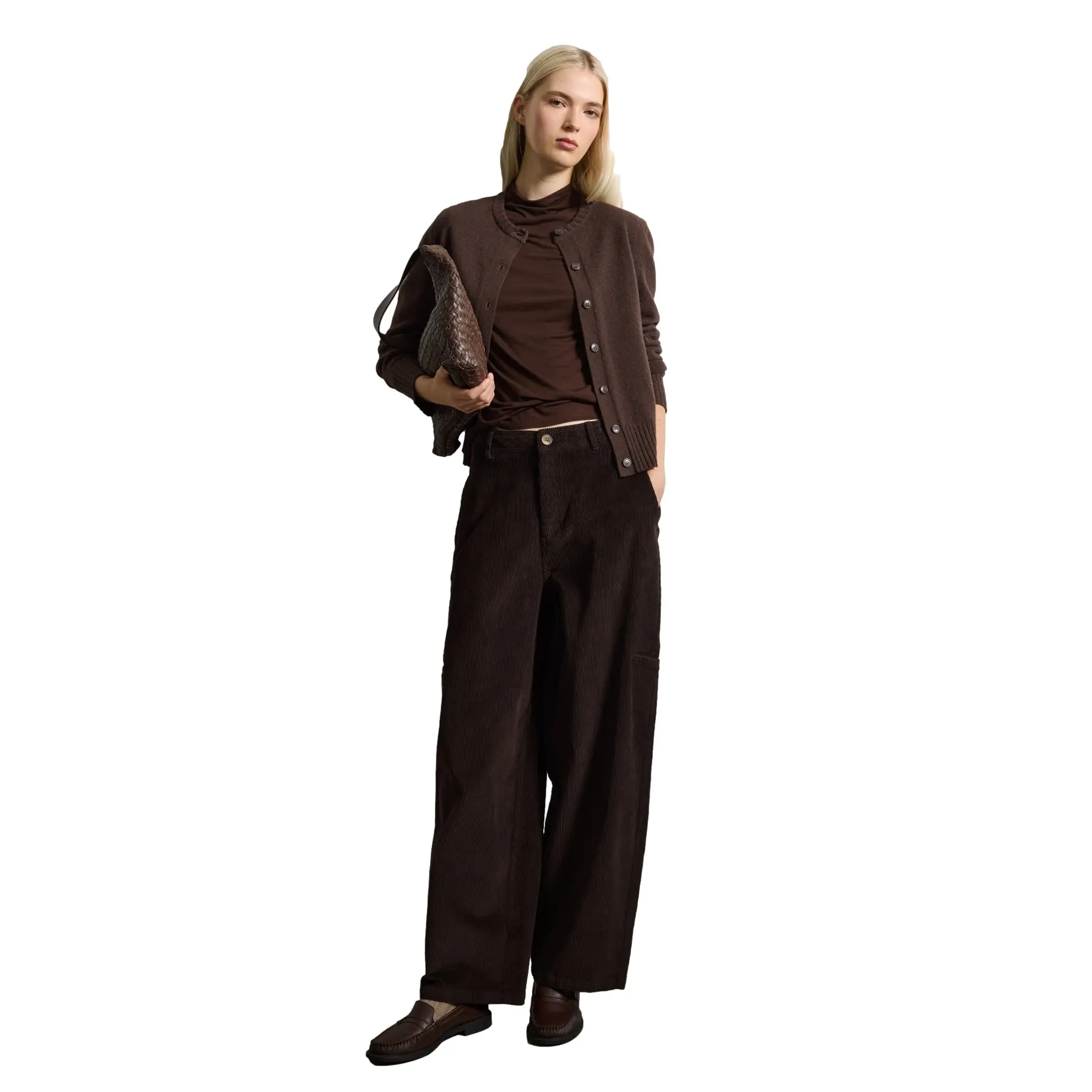 Vrouwelijke stretch katoenen flared broek Stefanel