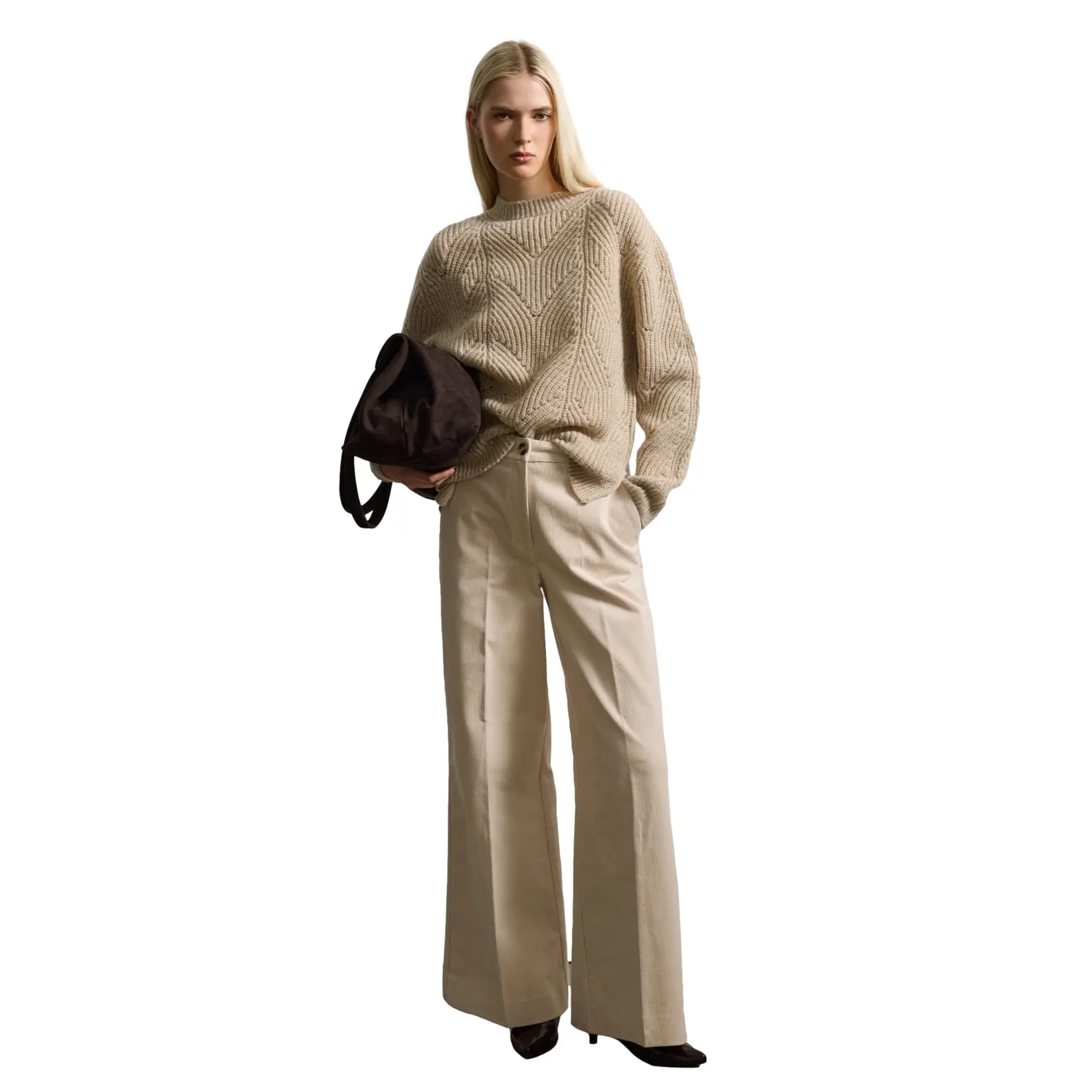 Damen Baumwoll-Stretch Schlaghose Stefanel
