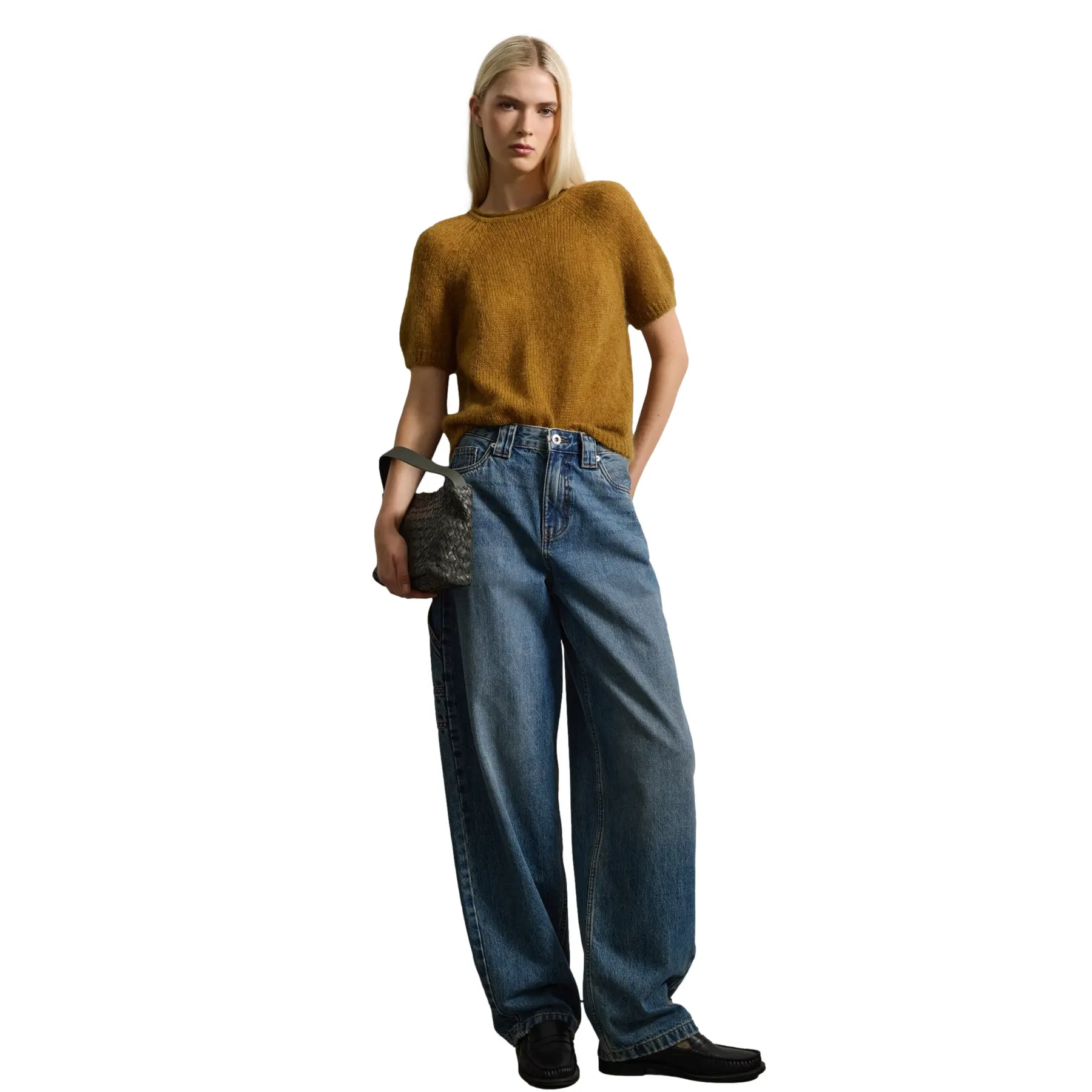 Stefanel Women's Vert Short-Sleeved Sweater