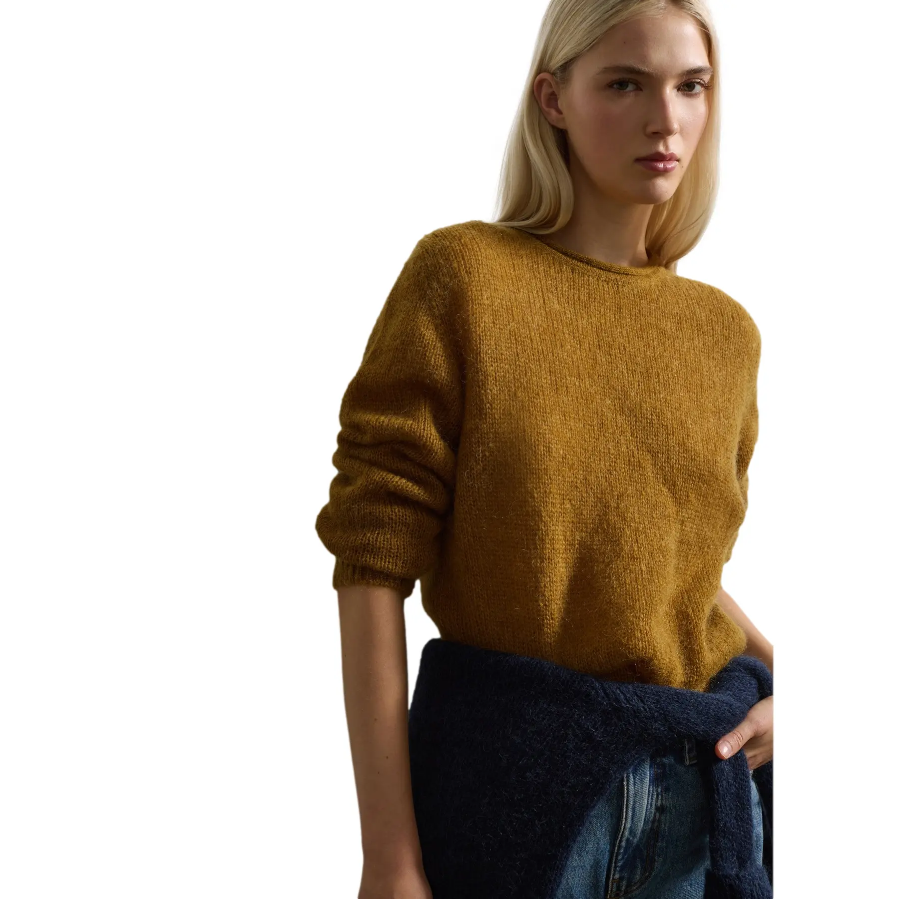 Stefanel Women's Vert Mohair And Wool Blend Jumper