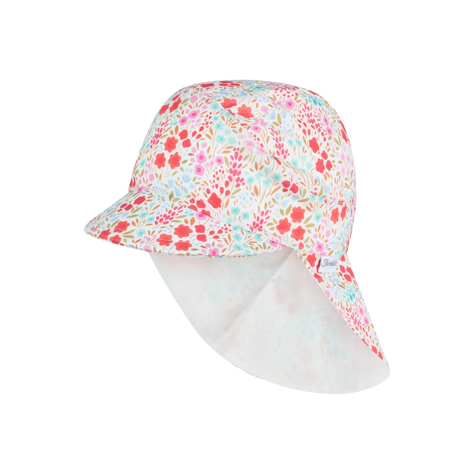 4066891312413 - Baseballcap mit Nackenabdeckung für Mädchen Fleurs