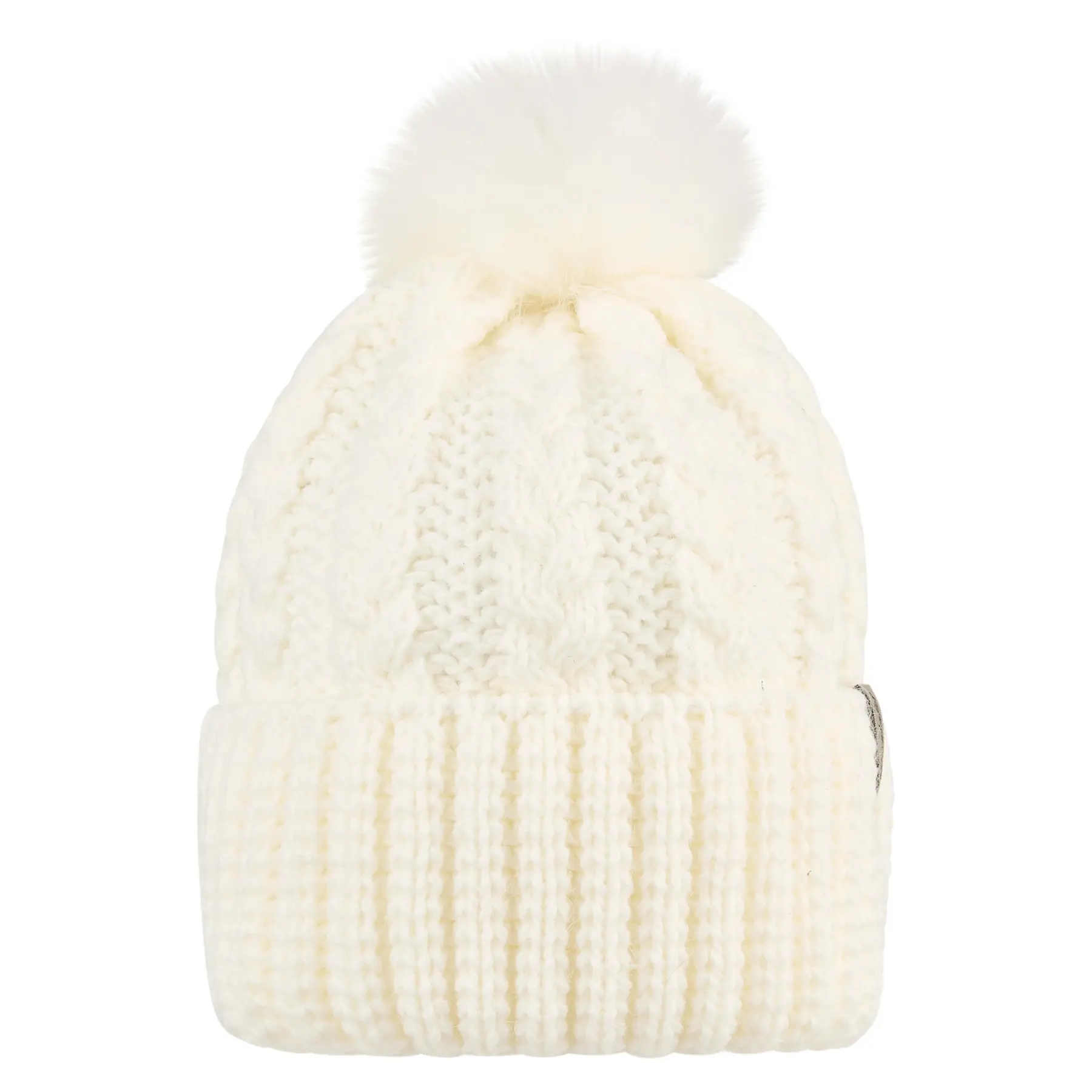 Mädchen gestrickte Mütze mit Zopf und Bommel Sterntaler