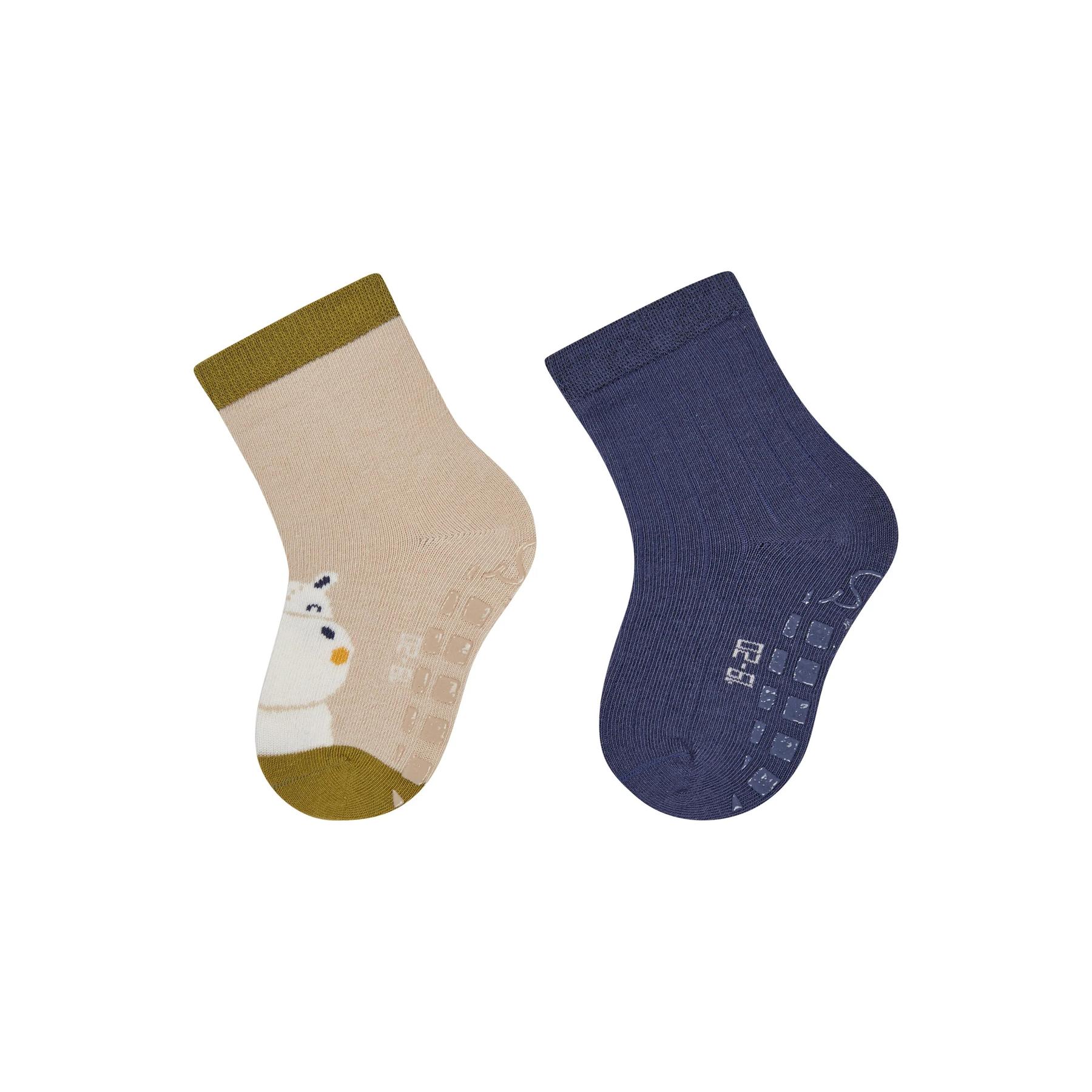 Chaussettes antidérapante bébé garçon Sterntaler Hippopotame (x2)