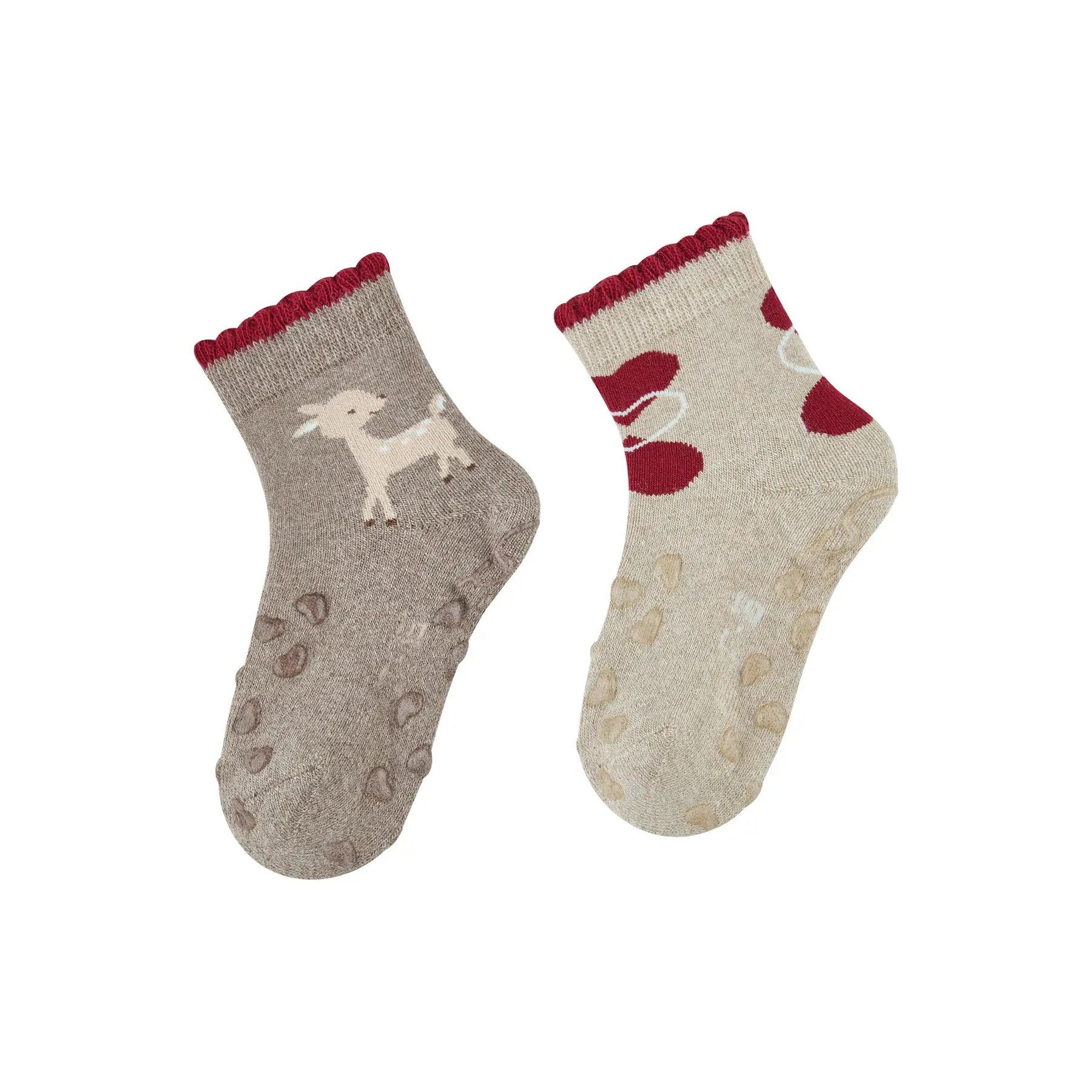 Chaussettes bébé fille Sterntaler ABS Crawling Fawn (x2)