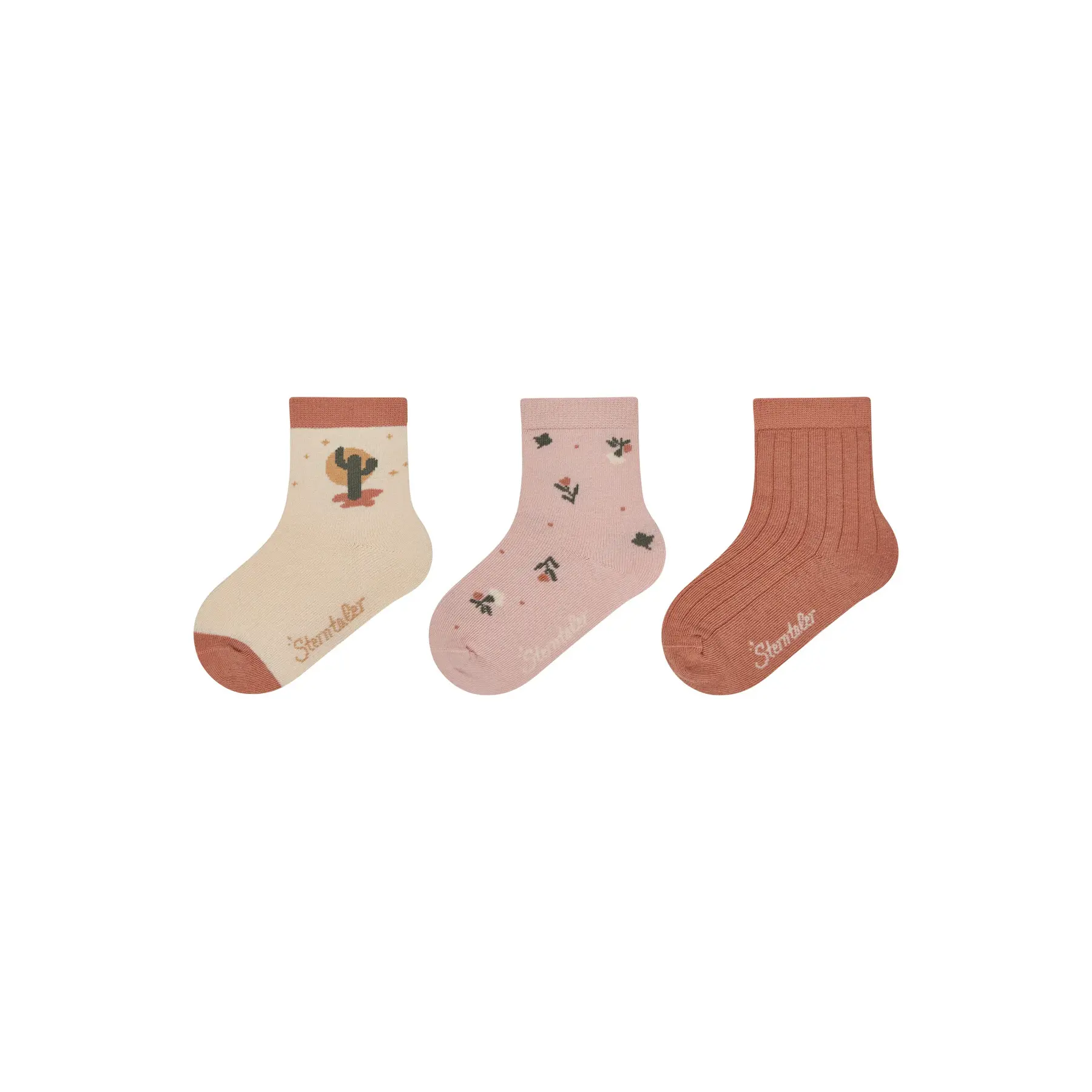 Socken mit Kaktus- und Blumenmuster für Mädchen Sterntaler (x3)
