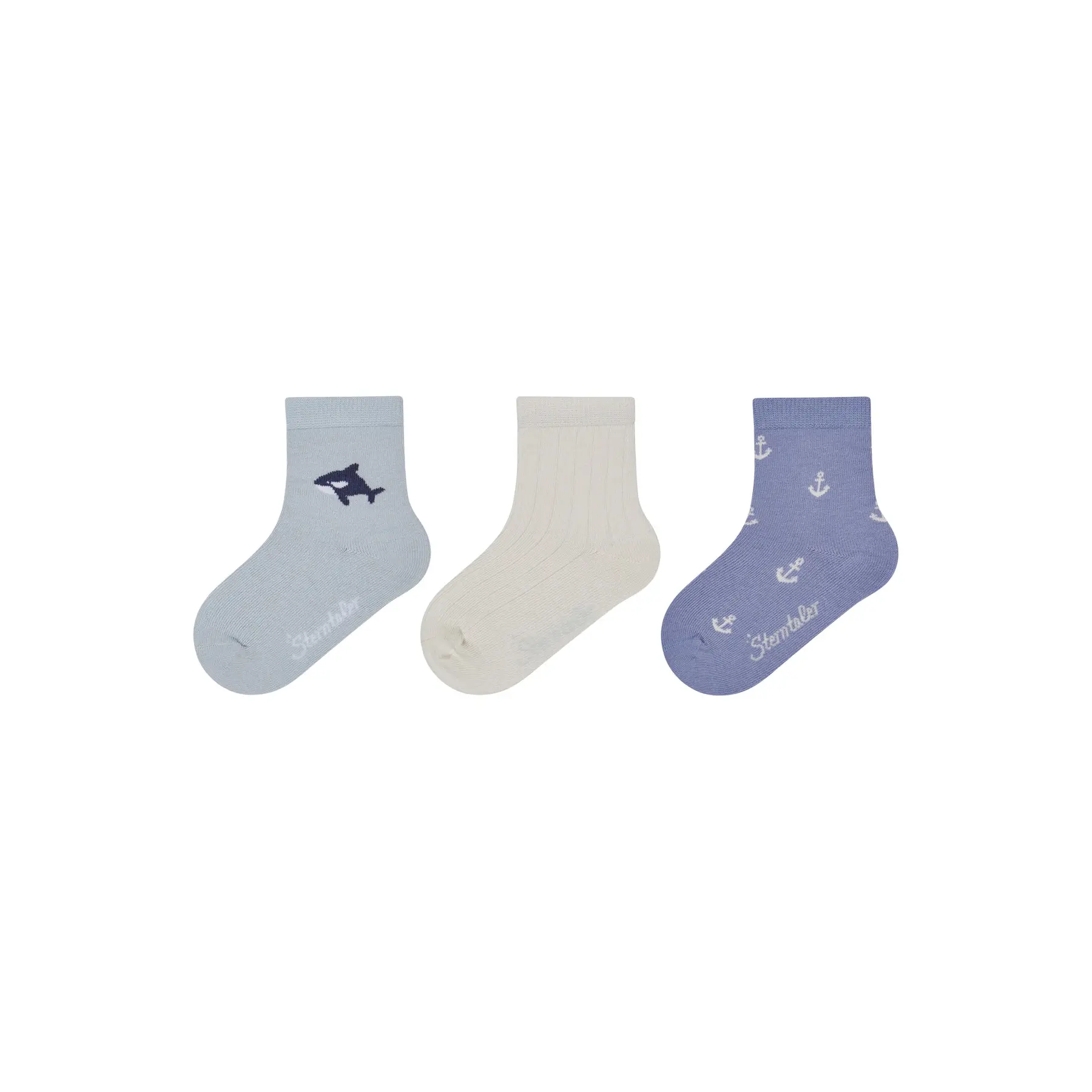 Socken mit Wal- und Ankerdesign für Kinder Sterntaler (x3)