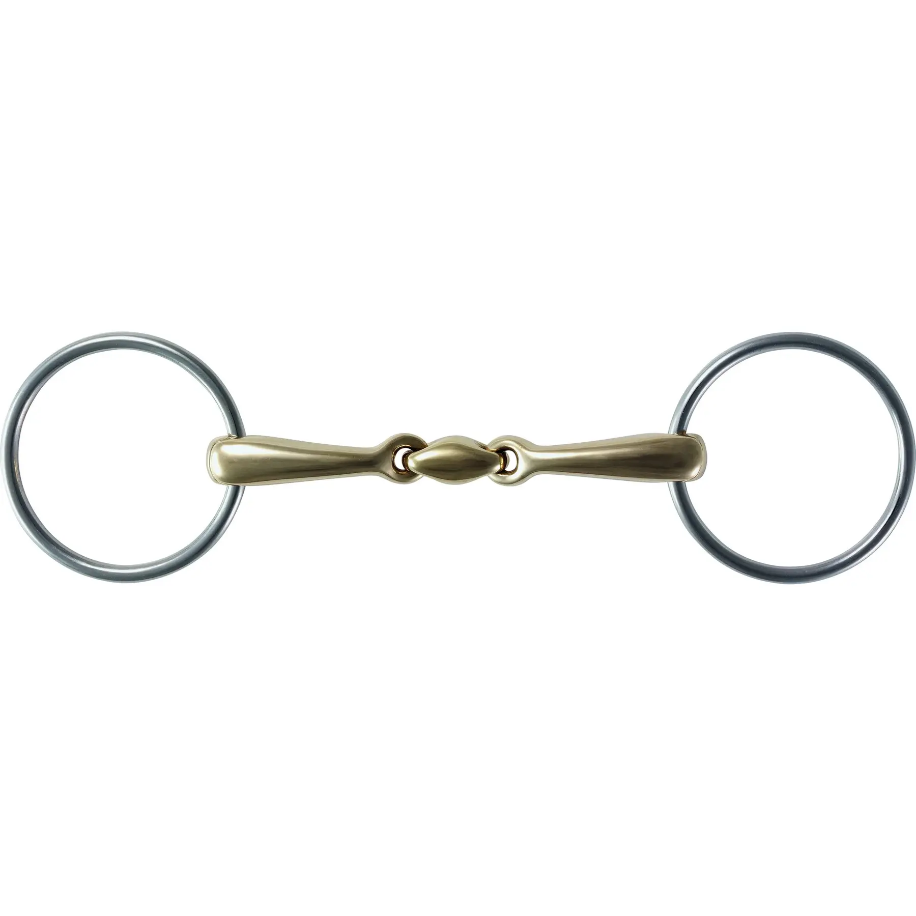 Mors double brisures pour cheval à anneaux Stübben