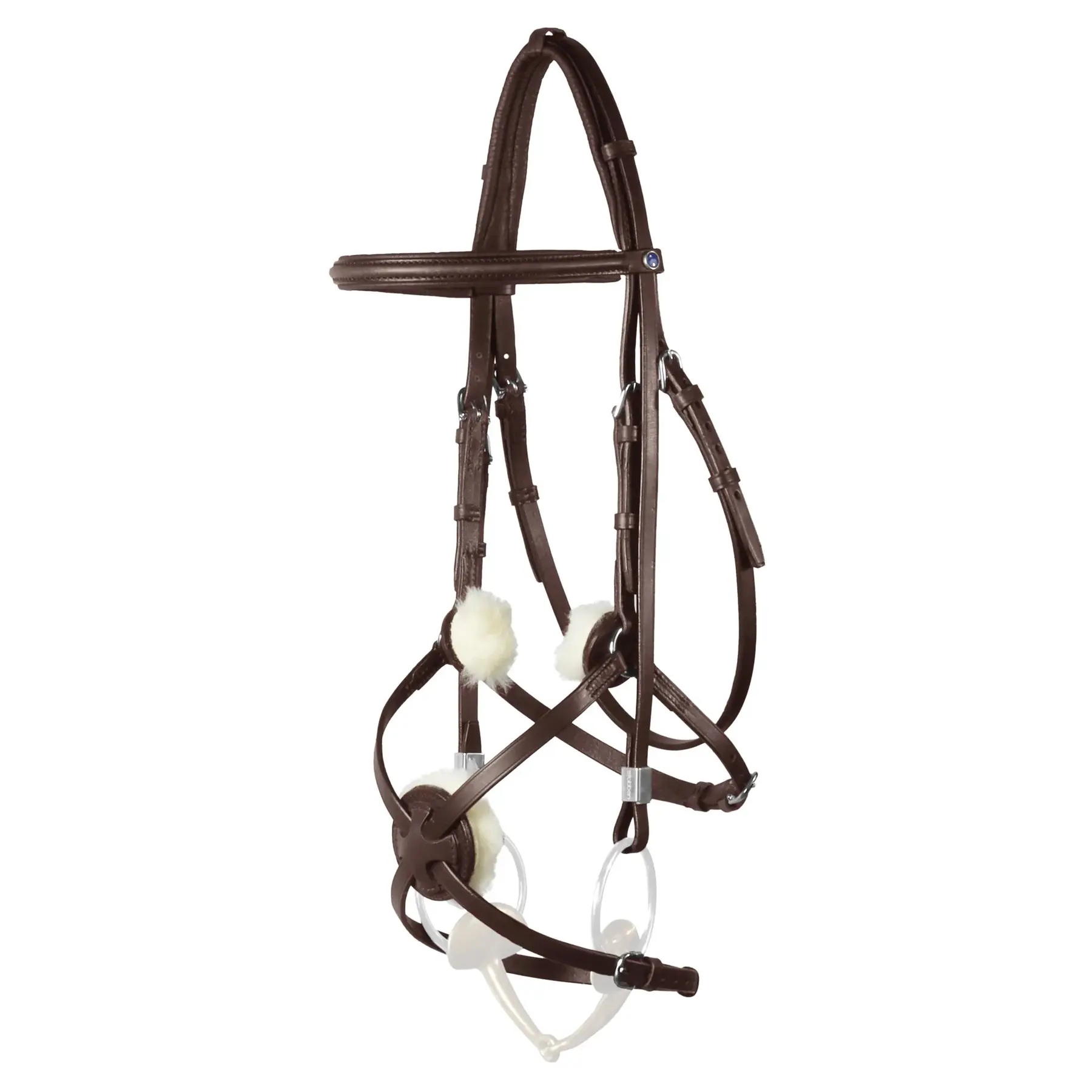 Bridon équitation muserolle combinée mexicaine avec boucles slide&lock Stübben Leitrim