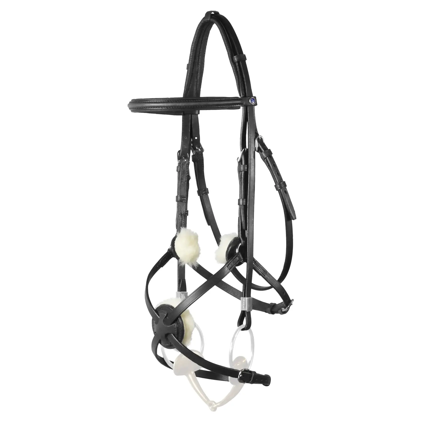 Bridon équitation muserolle combinée mexicaine avec boucles slide&lock Stübben Leitrim