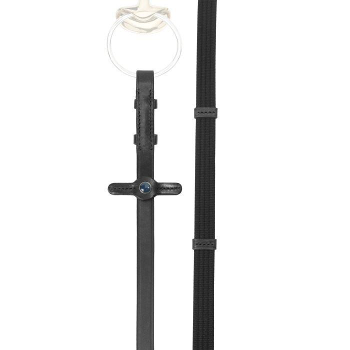 Redini per cavallo stretti in pelle e tela con 5 fermagli Stübben