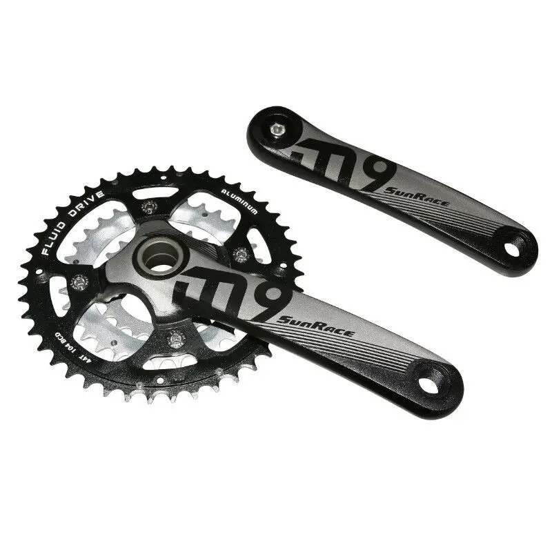 Velo Store - UK Integrated aluminium mountain bike crankset with cup Sunrace Ms954 9-10V. 175 mm 44-32-22 | Extra 10% off with Subscription, Postage £16.79 to UK Fedex.