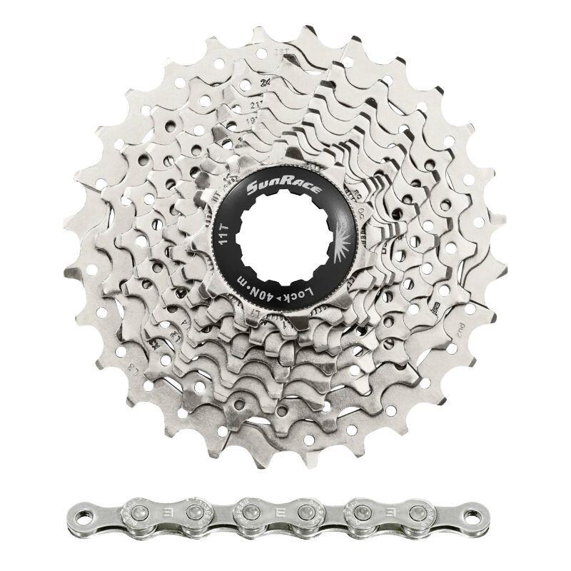 Velo Store - UK Cassette with chain Sunrace Rs1 11-28 Shimano | Extra 10% off with Subscription, Postage £16.79 to UK Fedex.