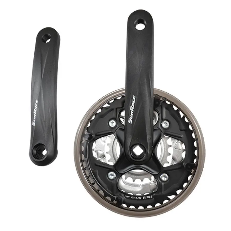 Velo Store - UK Triple aluminum crankset Sunrace L170 FCM600 7 8V | Extra 10% off with Subscription, Postage £16.79 to UK Fedex.