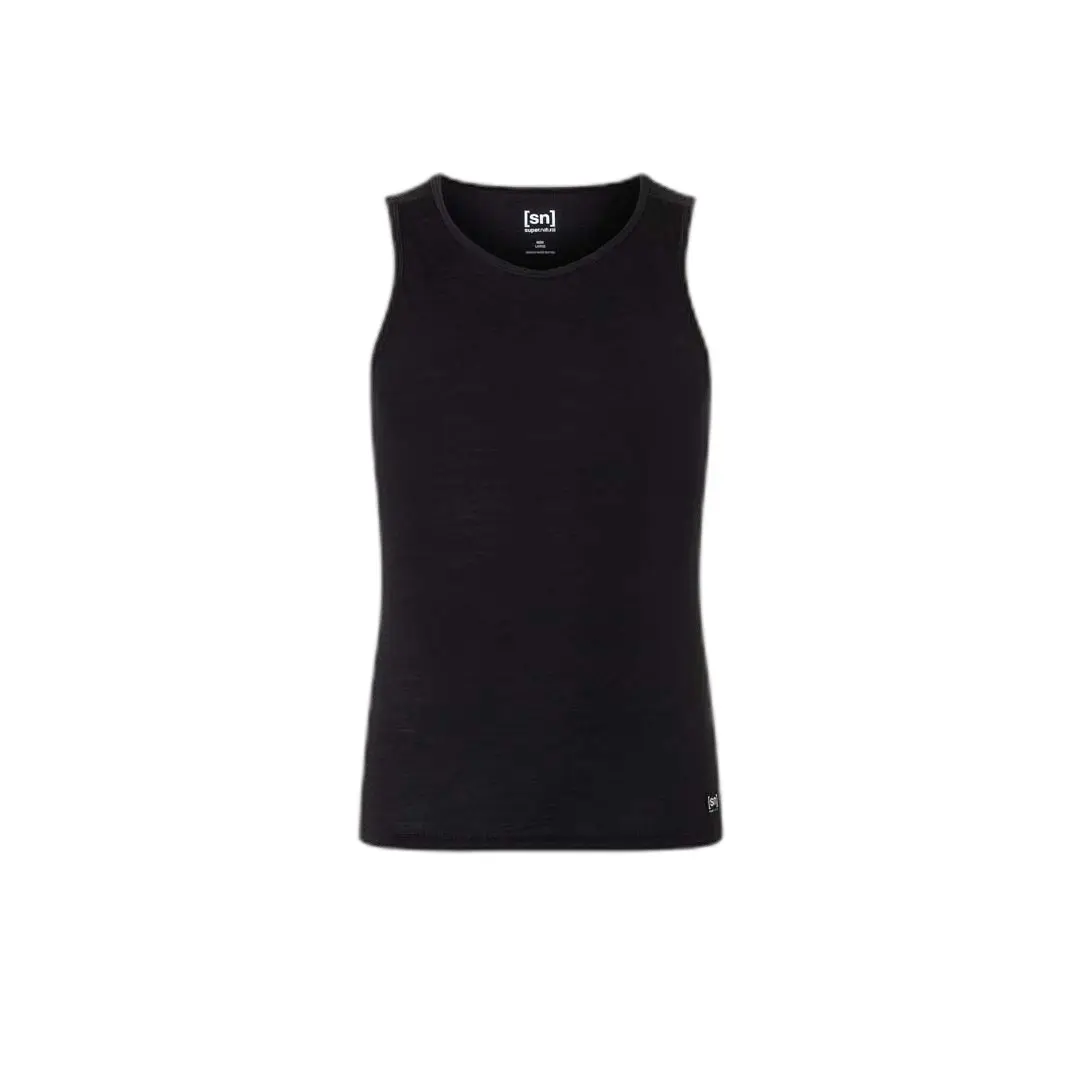 Super.natural Men's Noir Débardeur Sierra140