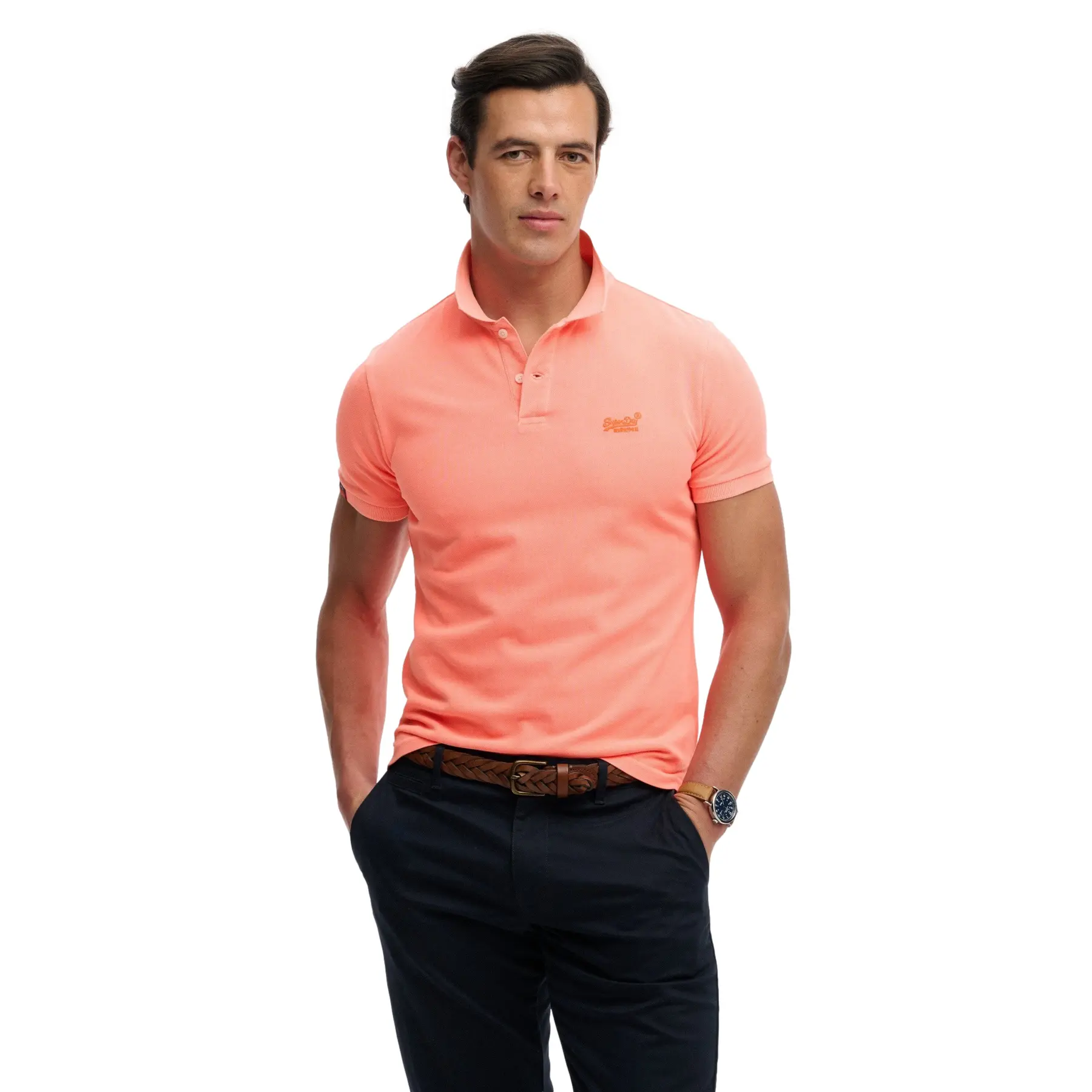 Superdry Orange Polo Vintage Destroy