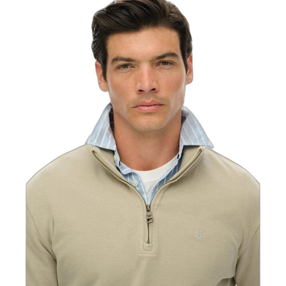 5063068792756 - Ripp-Pullover mit Reißverschlusskragen Superdry