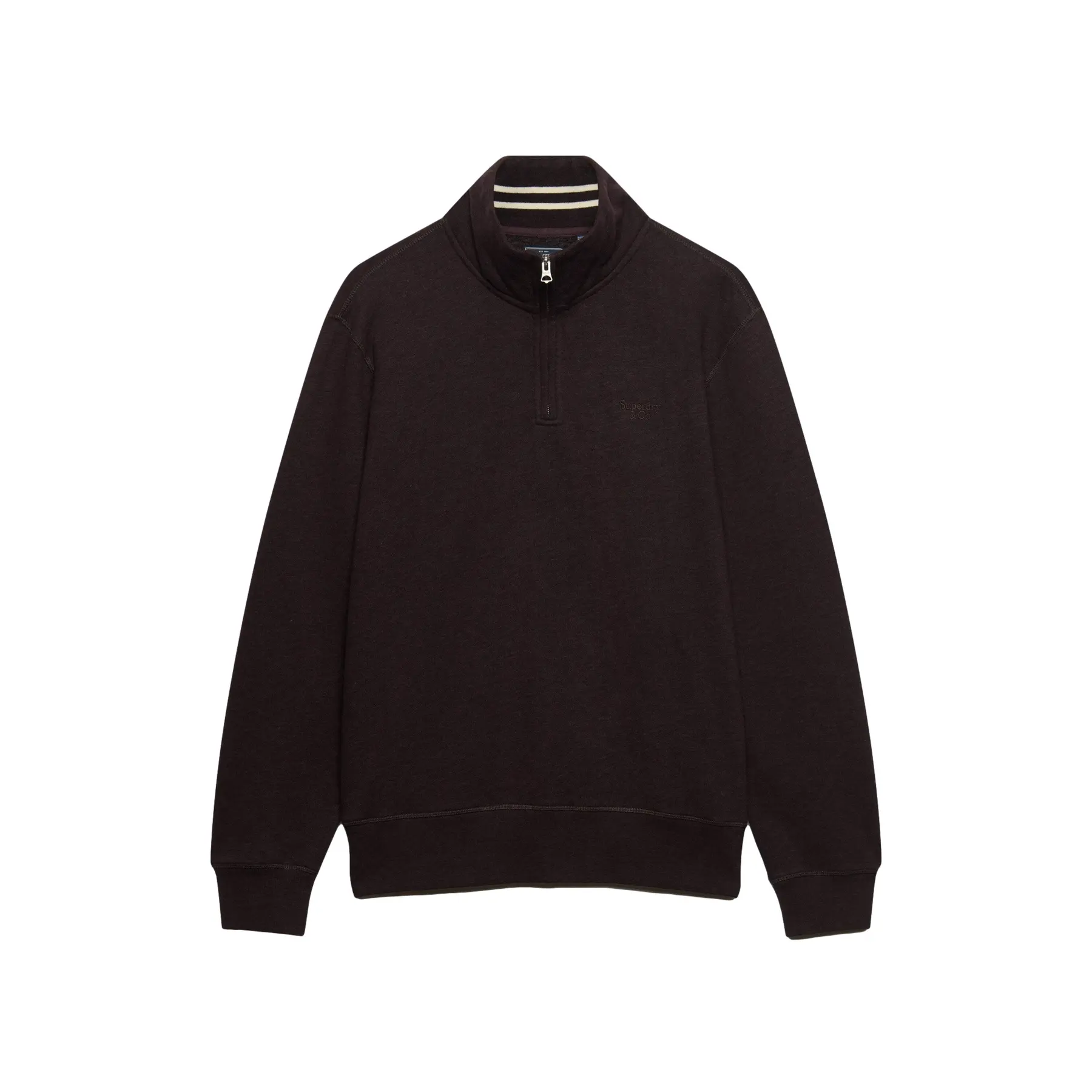 Superdry Trui Essential Serif Logo Half Zip M2014700a M8f Heritage Port Marl Mannen Maat - S