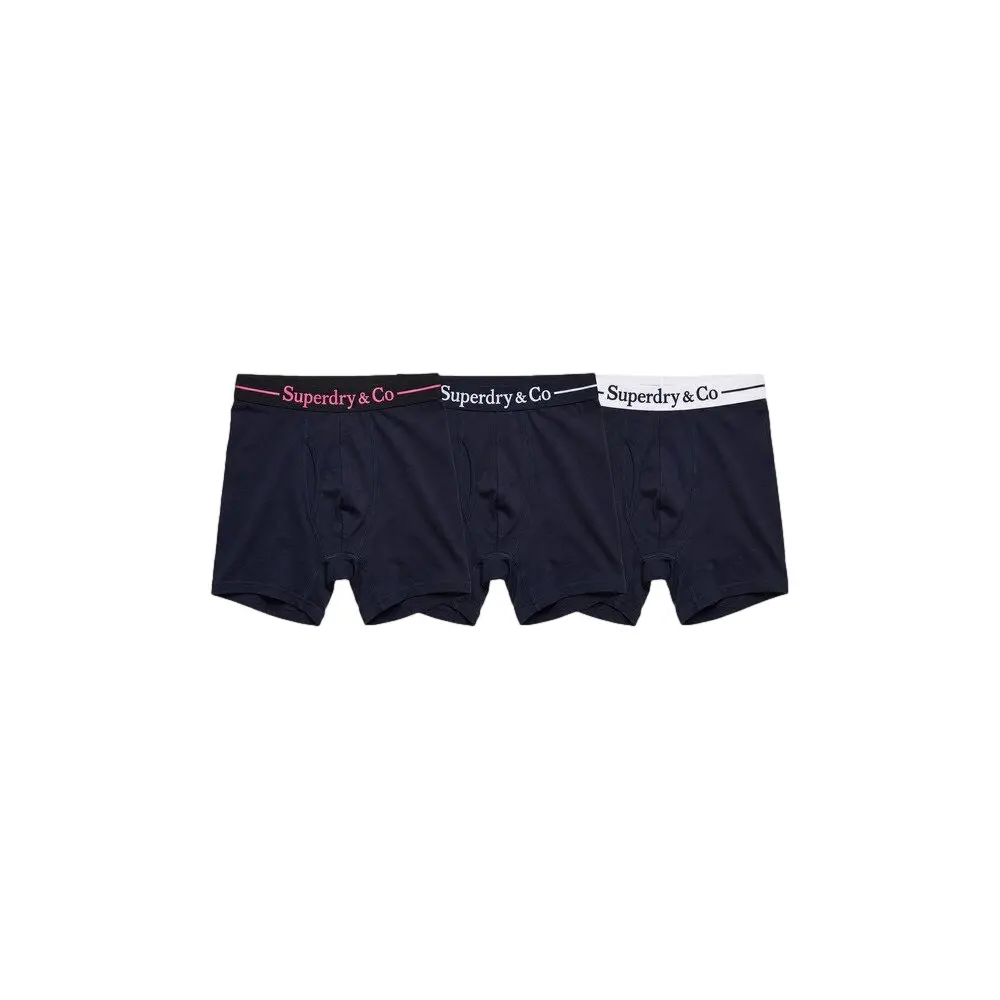 Superdry Bleu Boxer Shorts (X3)