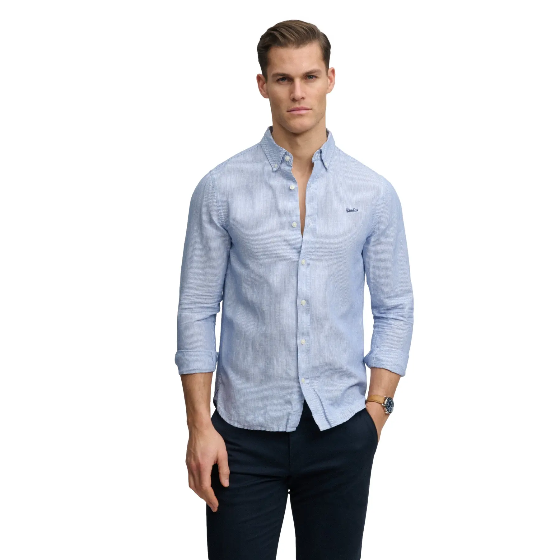 Camicia di lino a maniche lunghe Superdry