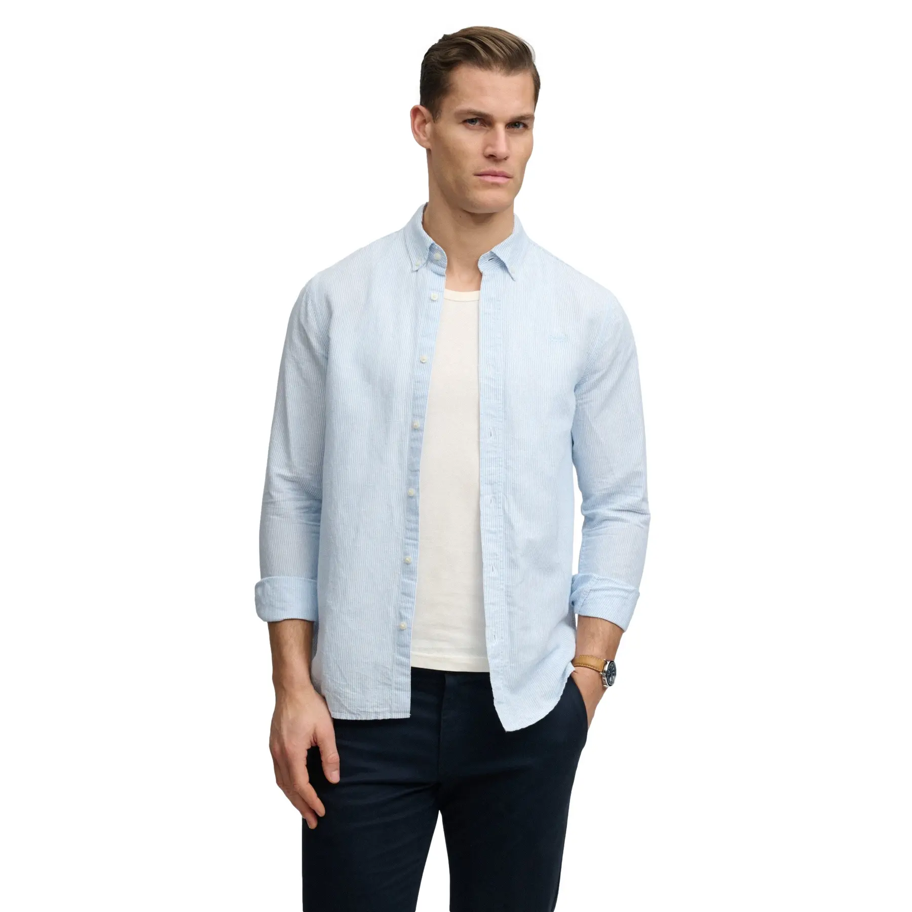 Image of Langarmhemd aus Leinen Superdry