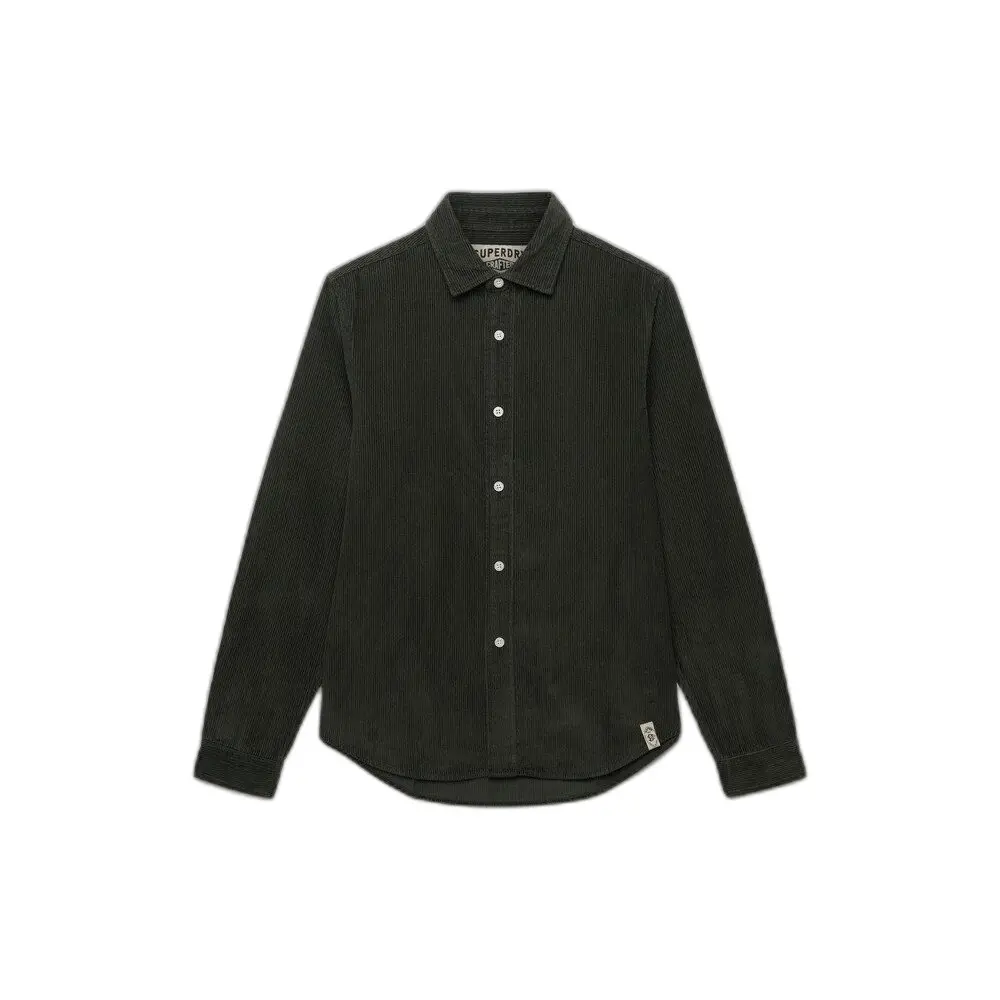 Superdry Overhemd Cord Overshirt M4011188a Surplus Goods Olive Green Mannen Maat - L