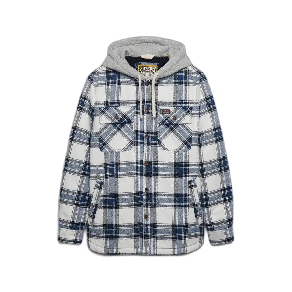 Superdry - Borg Gevoerd Overshirt Met Capuchon - Heren - Lange mouwen shirts