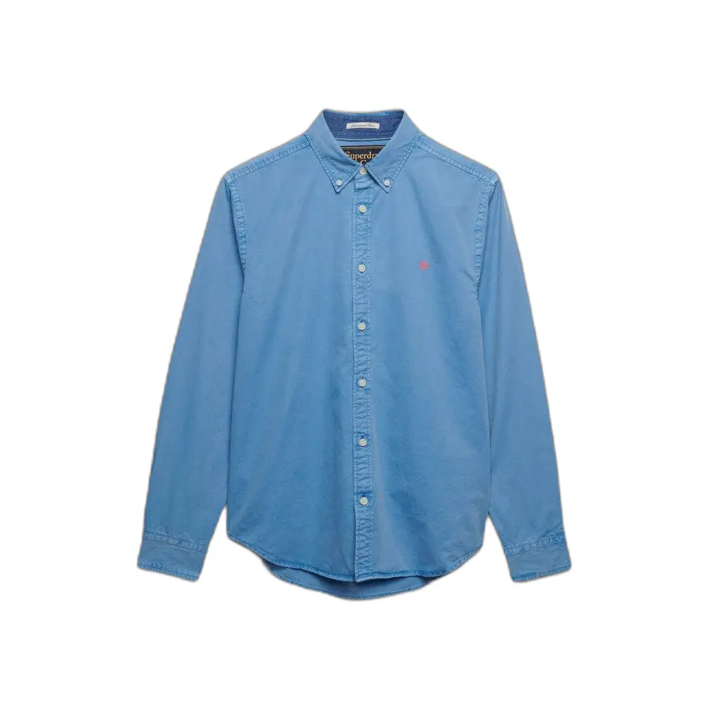 Superdry - Garment Dyed Overhemd Relaxed Pasvorm - Heren - Lange mouwen shirts