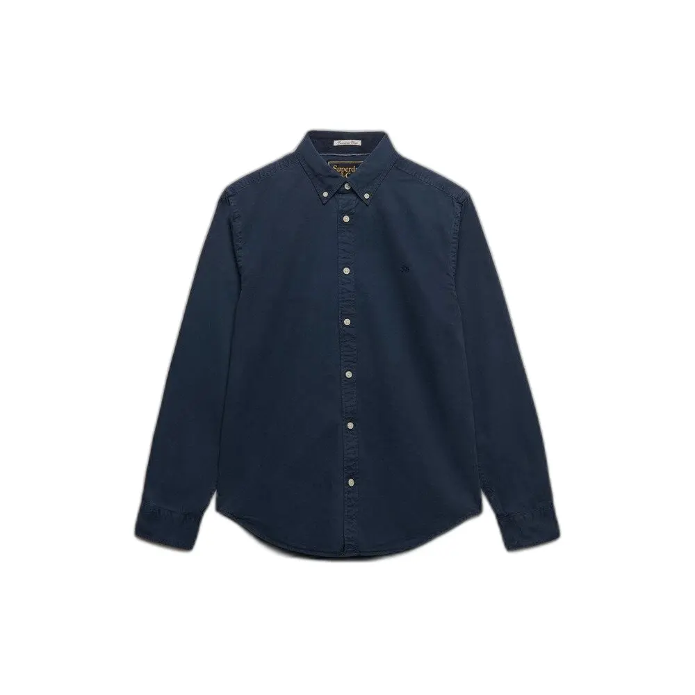 Superdry - Garment Dyed Overhemd Relaxed Pasvorm - Heren - Lange mouwen shirts