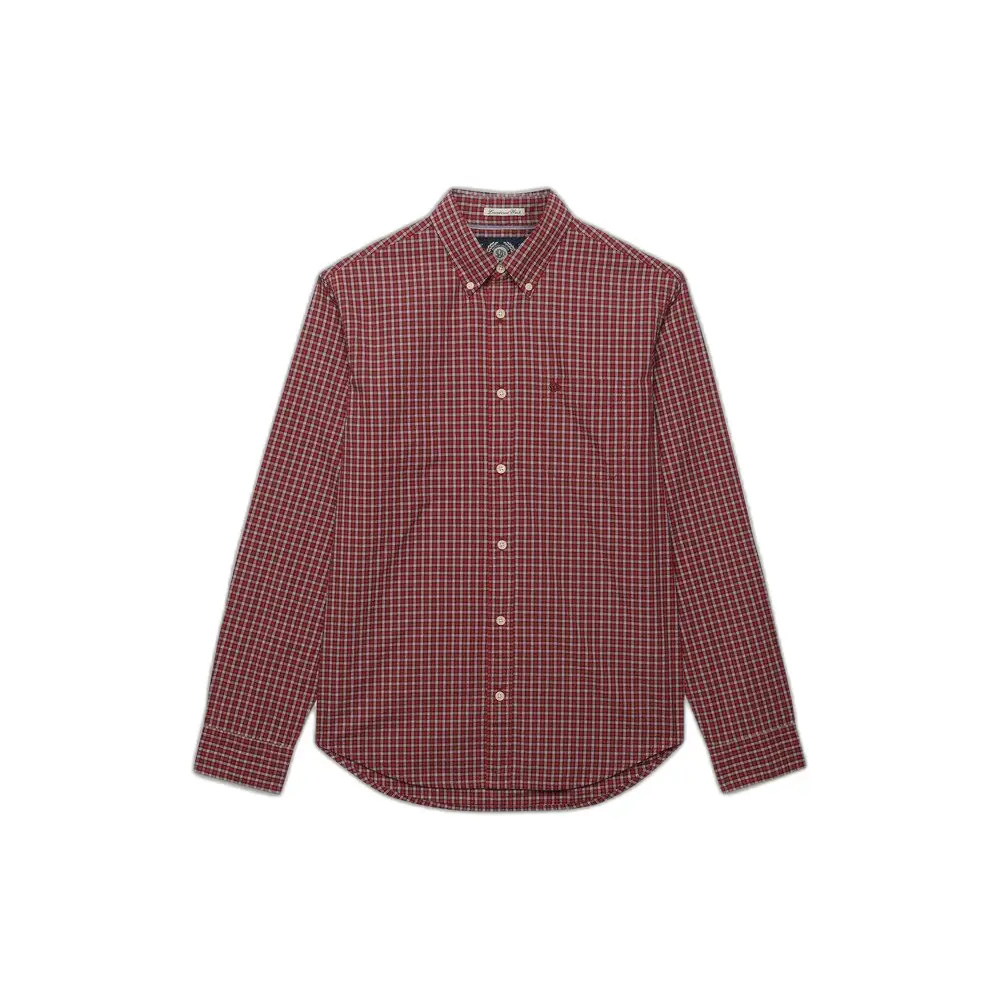 Superdry - Preppy Poplin Overhemd met Lange Mouwen - Heren - Lange mouwen shirts