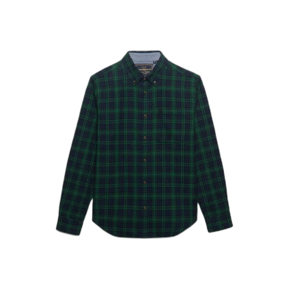 Superdry - Katoenen Lumberjack Overhemd met Lange Mouwen - Heren - Lange mouwen shirts