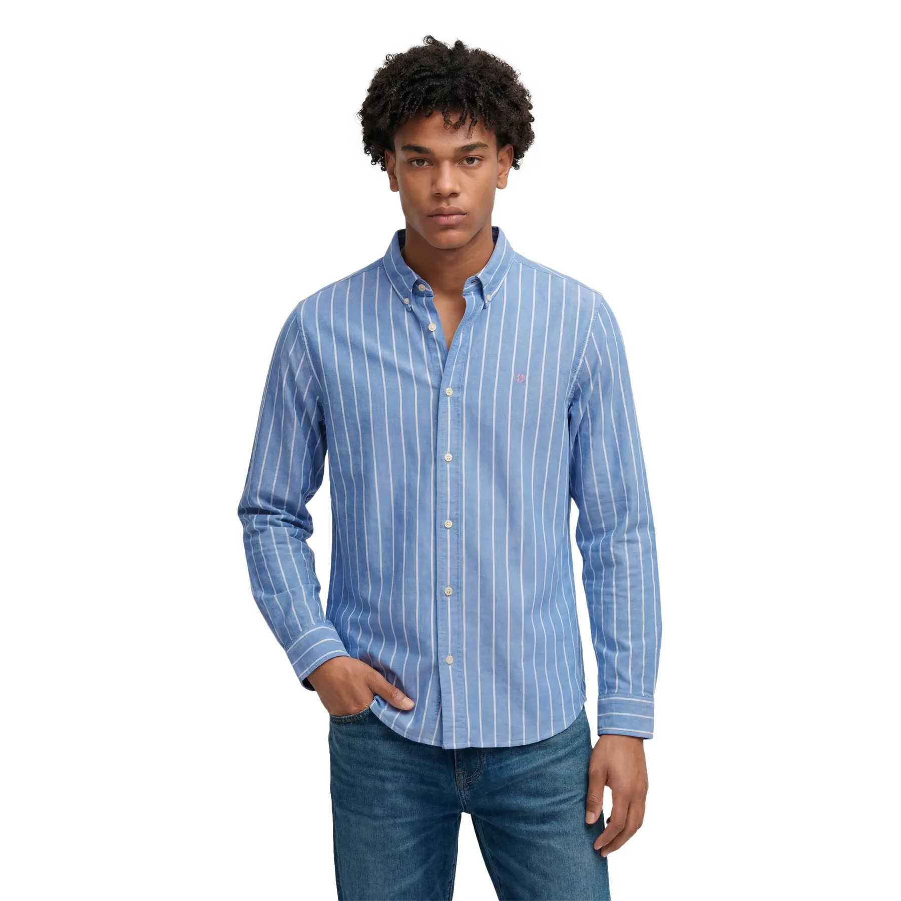 Superdry - Preppy Oxford Overhemd Relaxed Pasvorm - Heren - Lange mouwen shirts