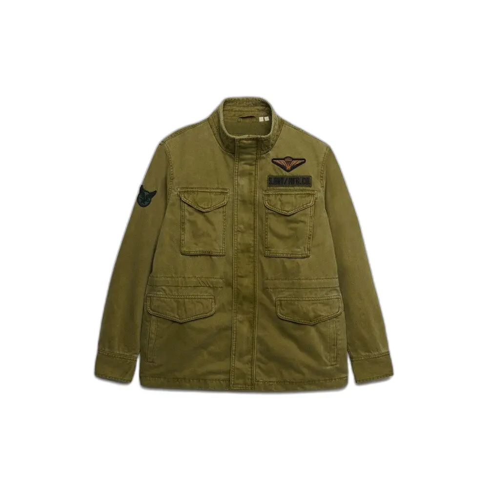 Superdry Patched Military M65 Jas Groen S Man