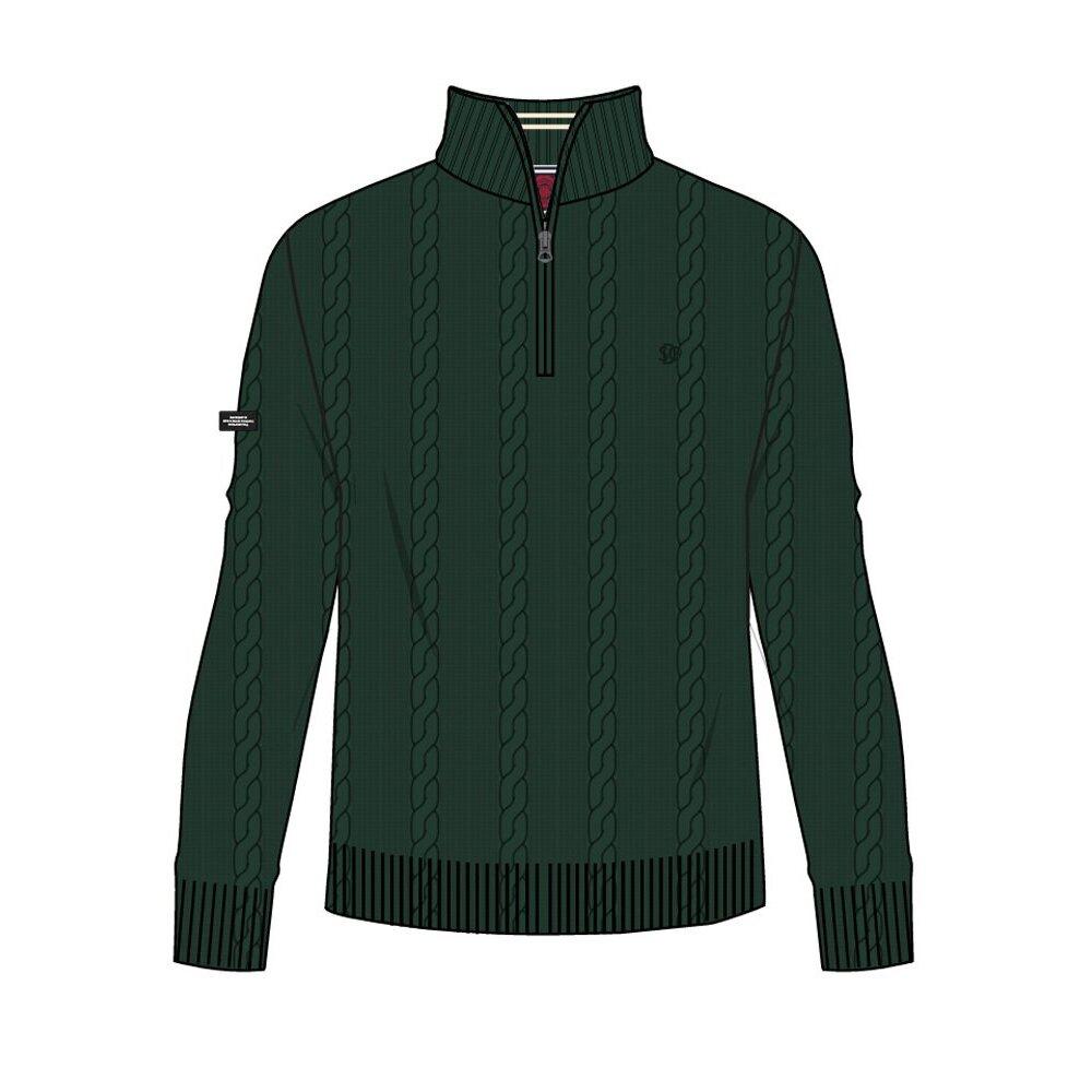 5063634236783 - Pullover mit halbem Reißverschluss aus Fischgrätenmuster Organic