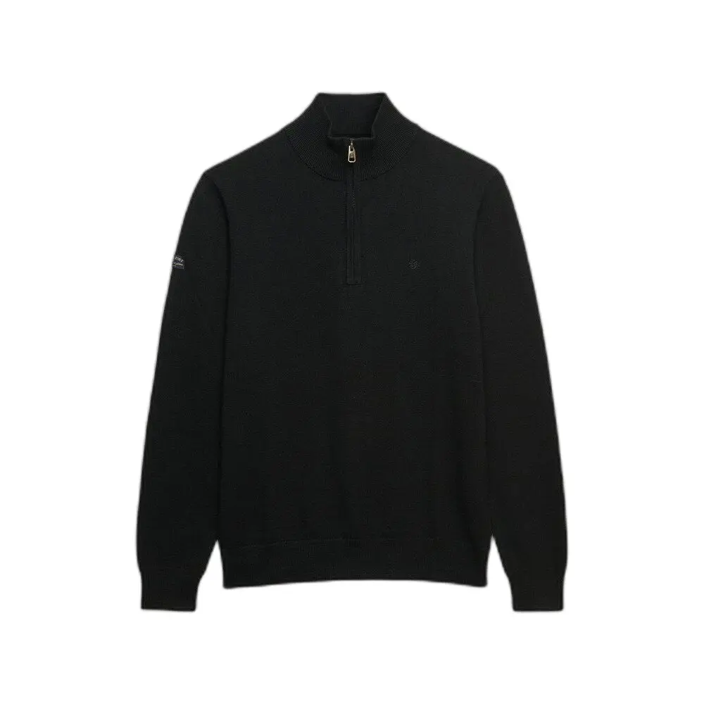 Pull a mezza zip in lana leggera mixata  Essential