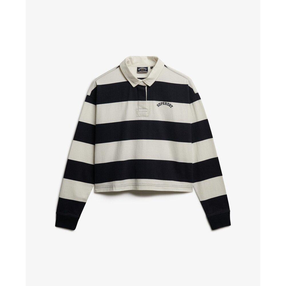 5063068868031 - Gestreiftes Langarm-Polo für Damen Athletic Essentials