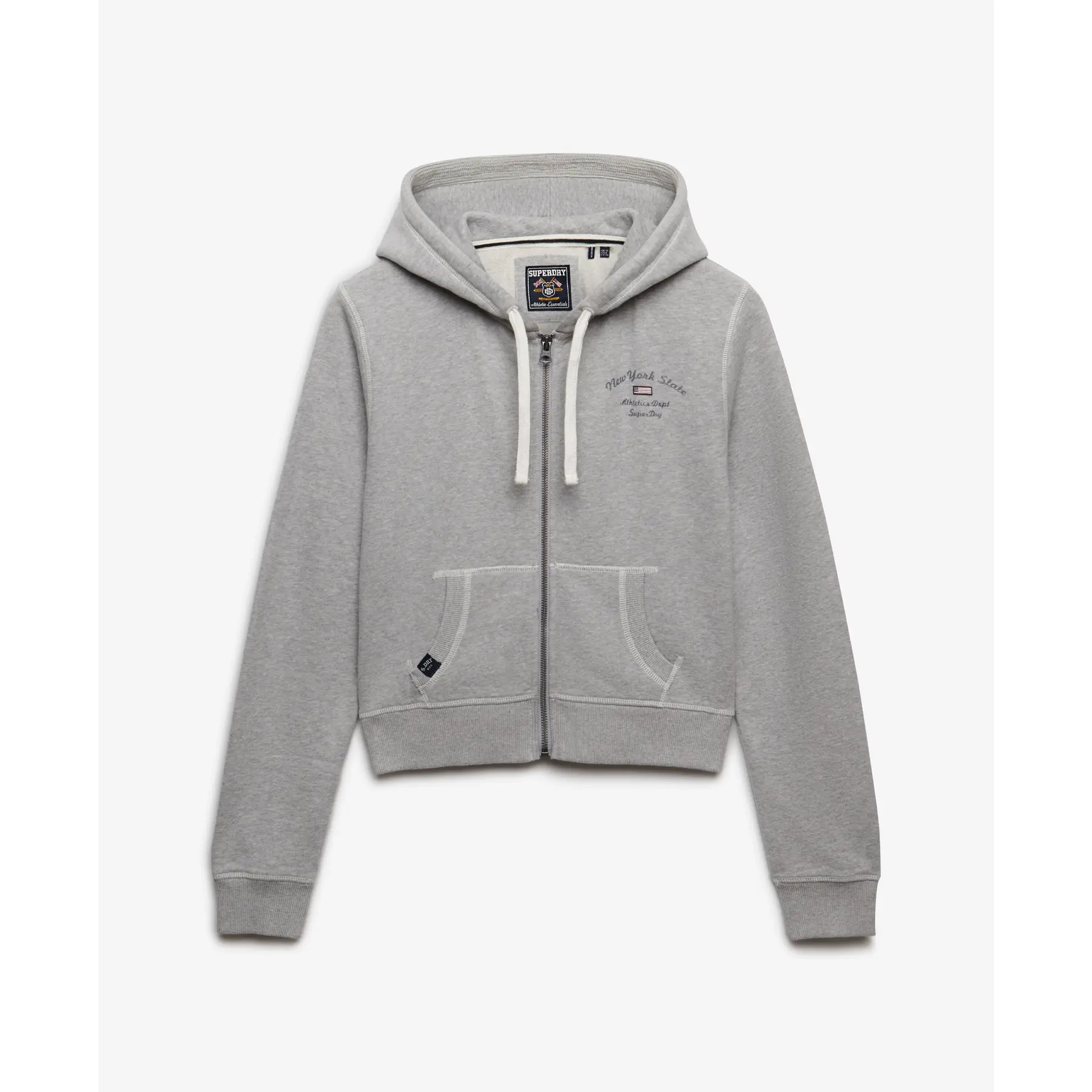 Superdry Women's Gris Zip-Up Hoodie Athletic Essentials