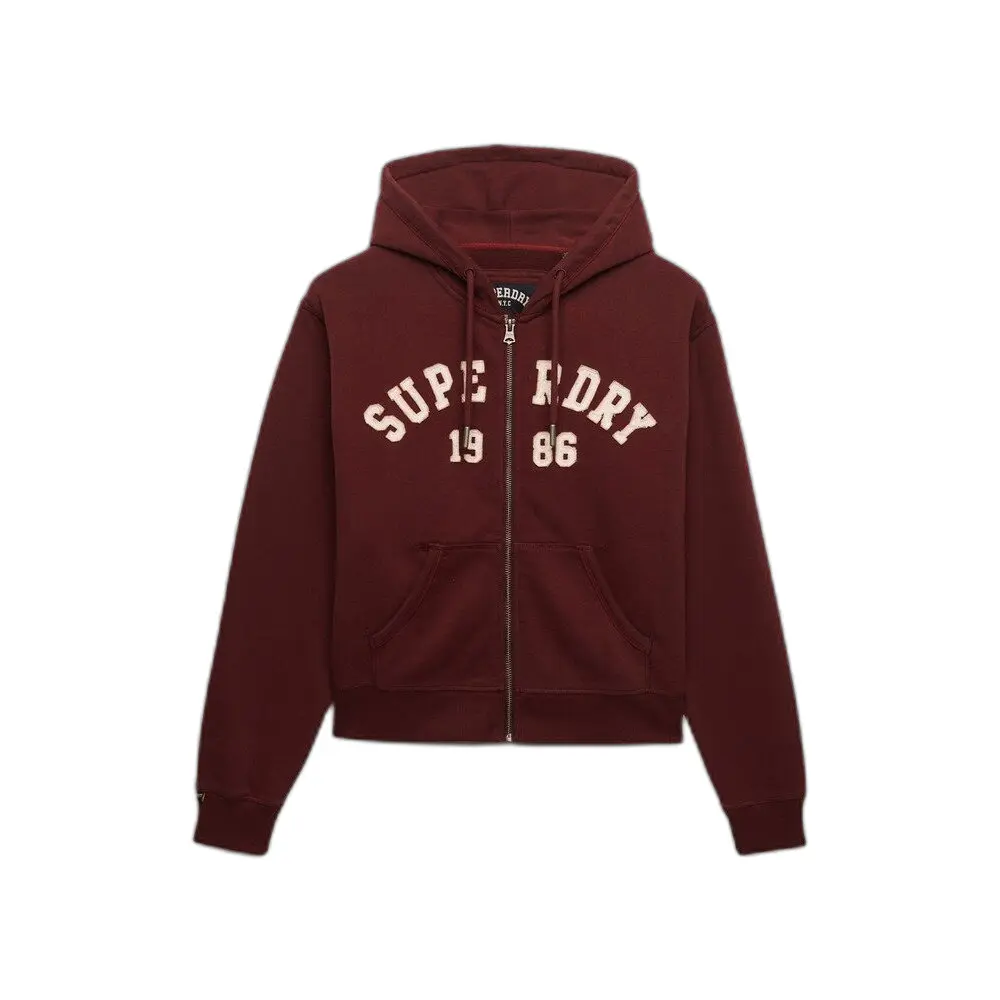 Superdry Women's Rouge Zip-Up Hoodie Athletic Essential